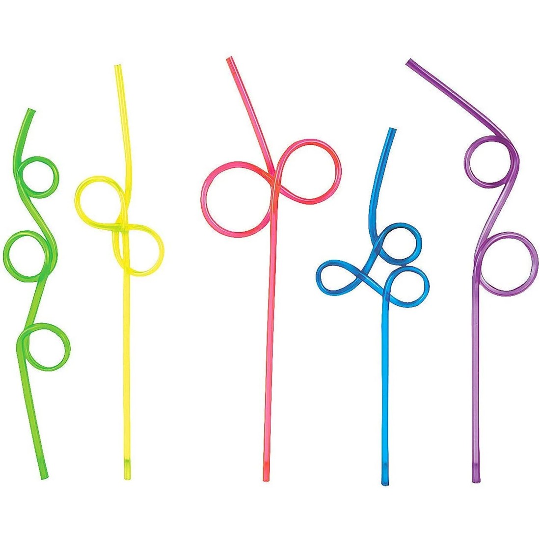 1 Fun Express Plastic Loop Straws (Pack of 12), 1 of 1