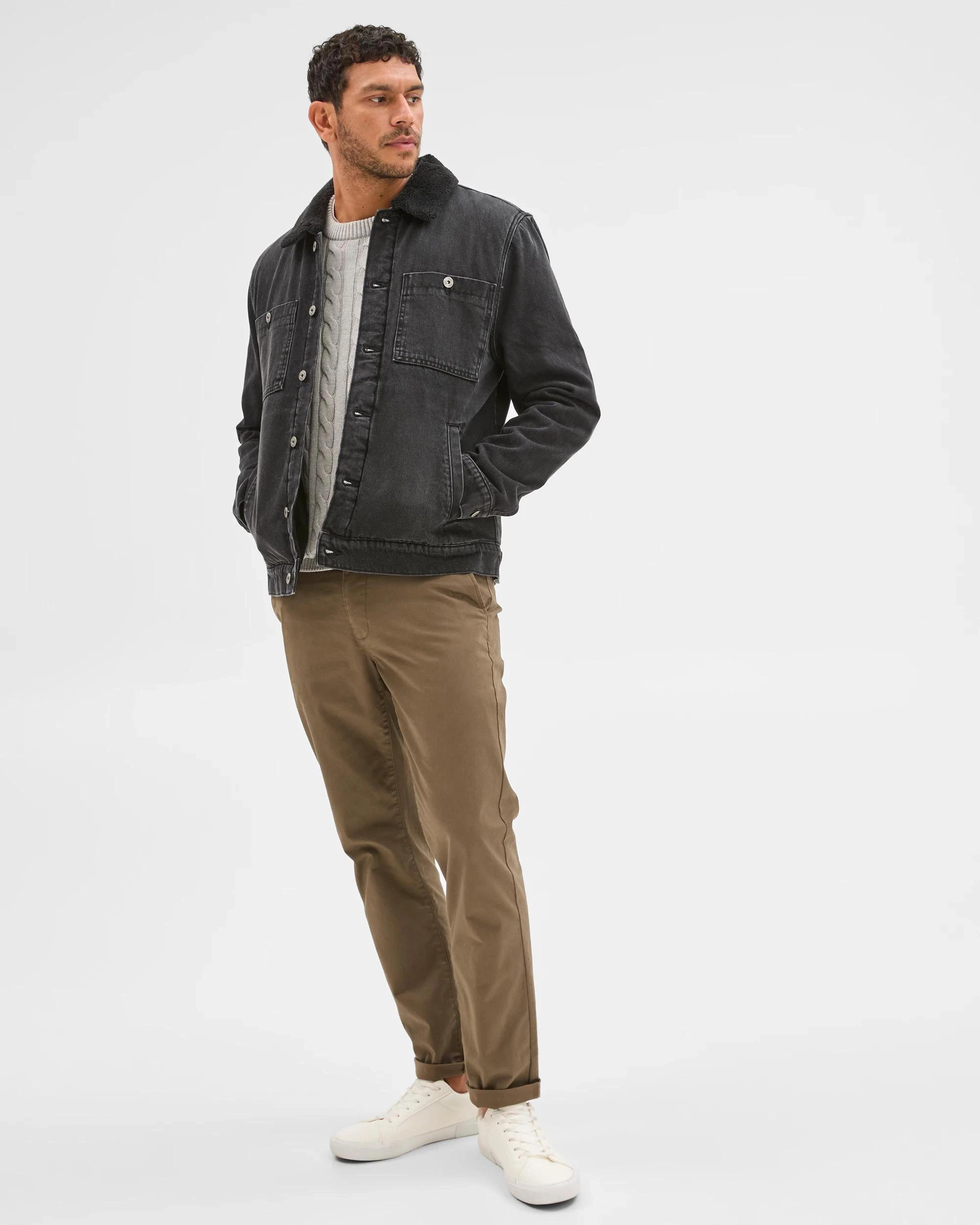 2 Target Denim Denim Sherpa Jacket BLACK, 2 of 6