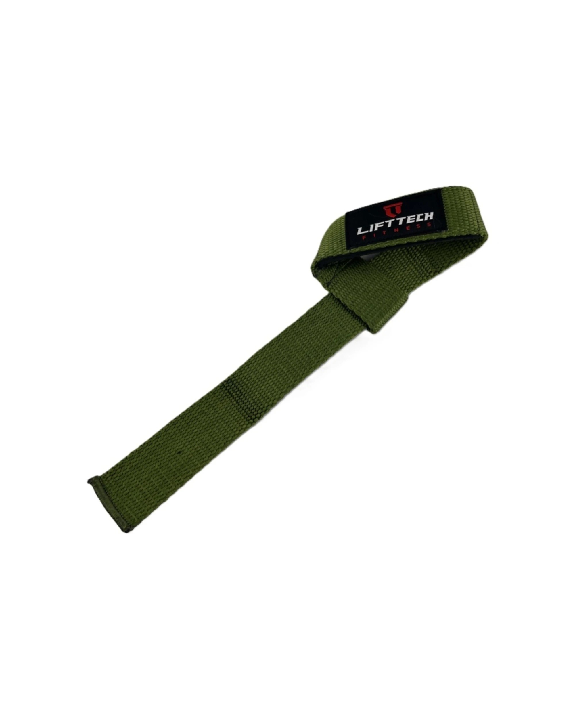 2 Lift-Tech Fitness 2pc Neo-Tech Padded Cotton Wrist Support Lifting Straps 21.5 Inch Army - Green, 2 of 2