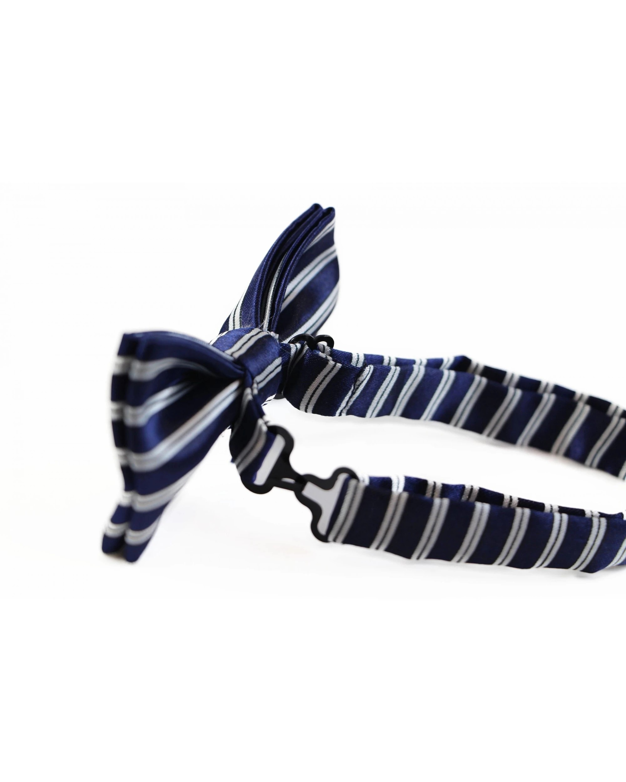 2 Zasel Boys Navy With White Stripes Patterned Bow Tie, 2 of 2