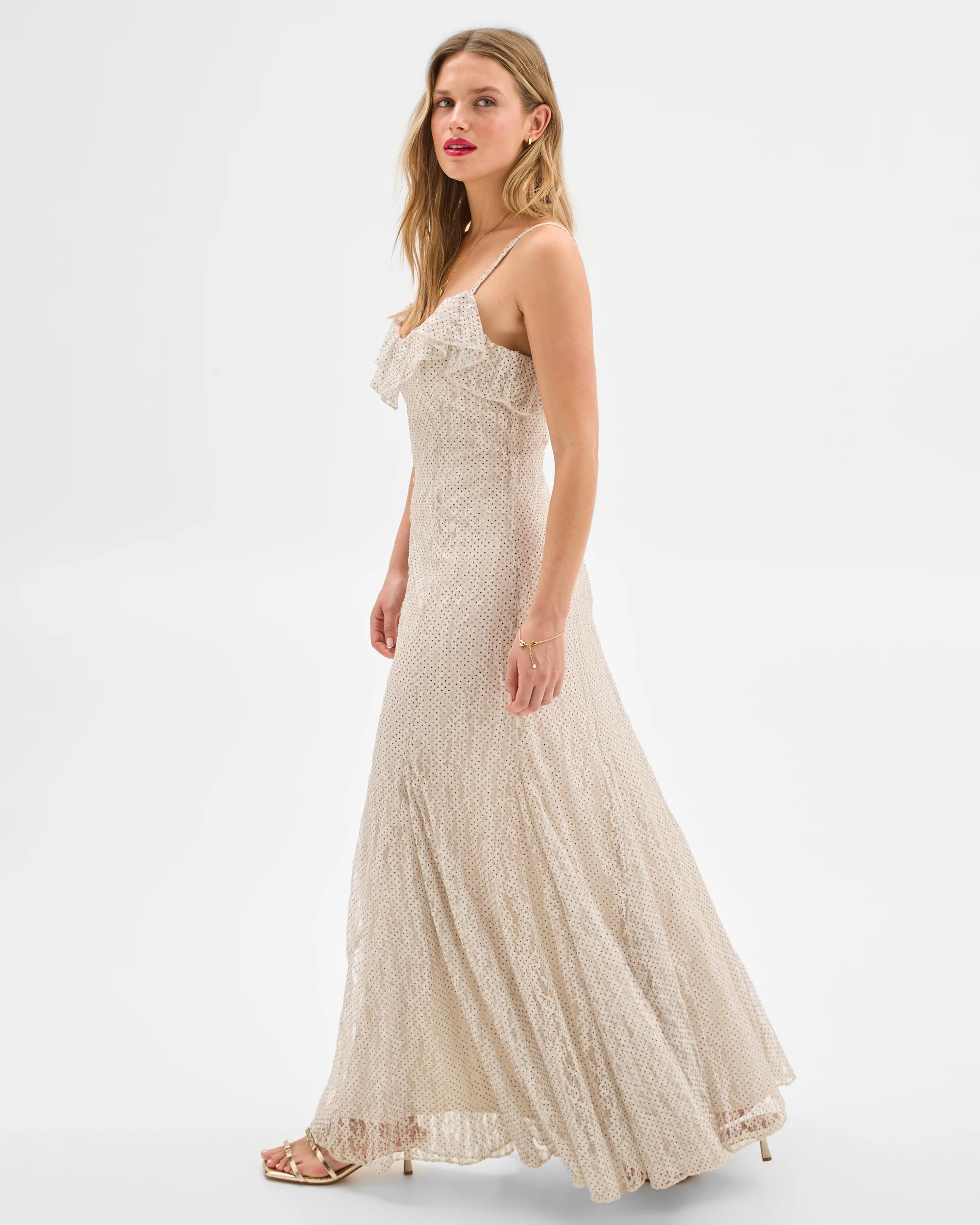 3 Strappy Ruffle Maxi Dress - Lily Loves JETSTREAM/BLACK SPOT, 3 of 6