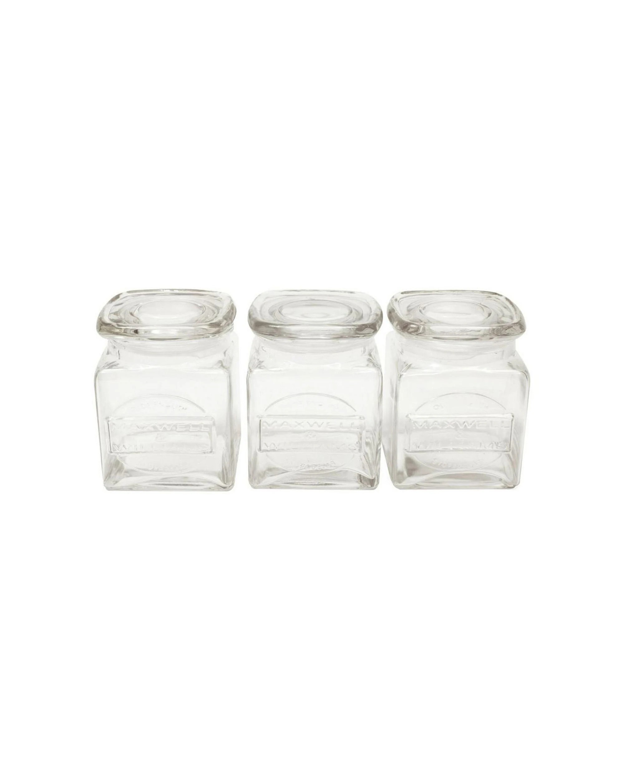1 Maxwell & Williams 3pc Olde English Storage Jars Gift Boxed With Stand - Clear, 1 of 3