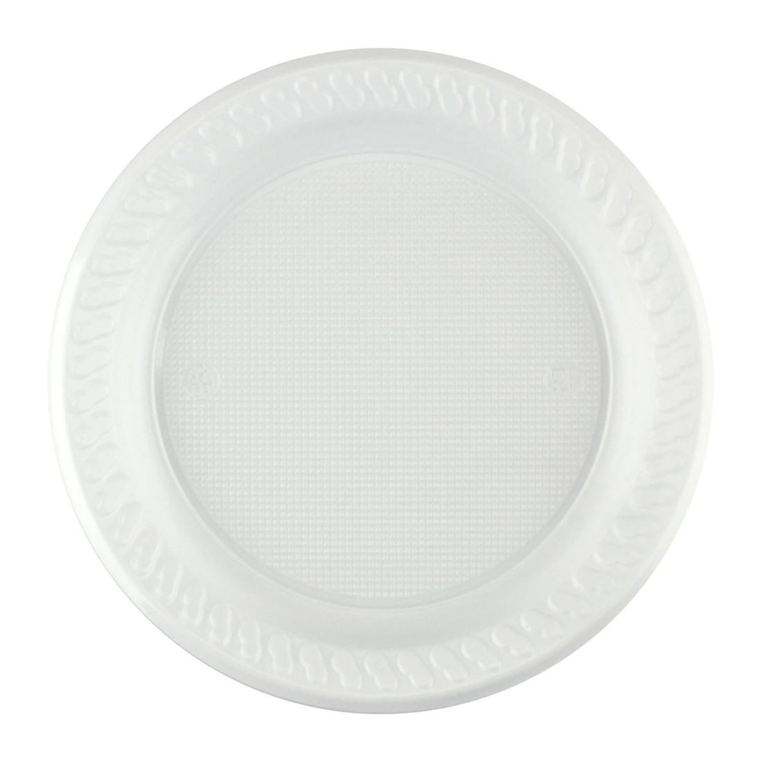 1 Everyday Living Everyday Living Reusable White Plastic Small Plates Pack of 25, 1 of 2