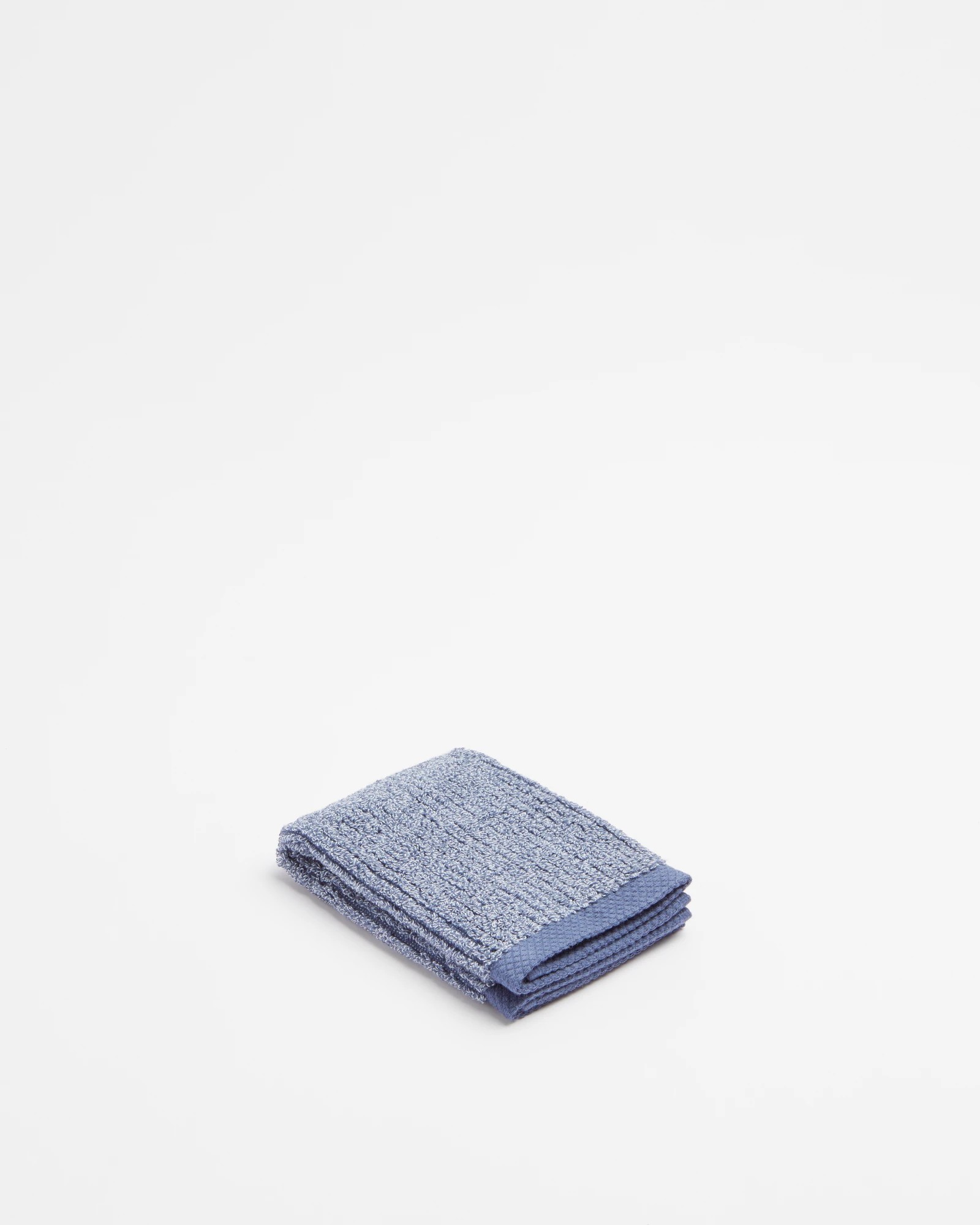 1 Target Australian Cotton Ribbed Face Washer - Piper Marle - Blue, 1 of 3