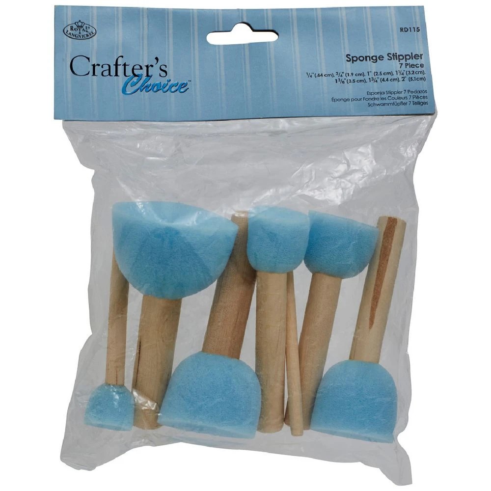 1 Royal & Langnickel Sponge Stippler Assorted 7 Pack, 1 of 2