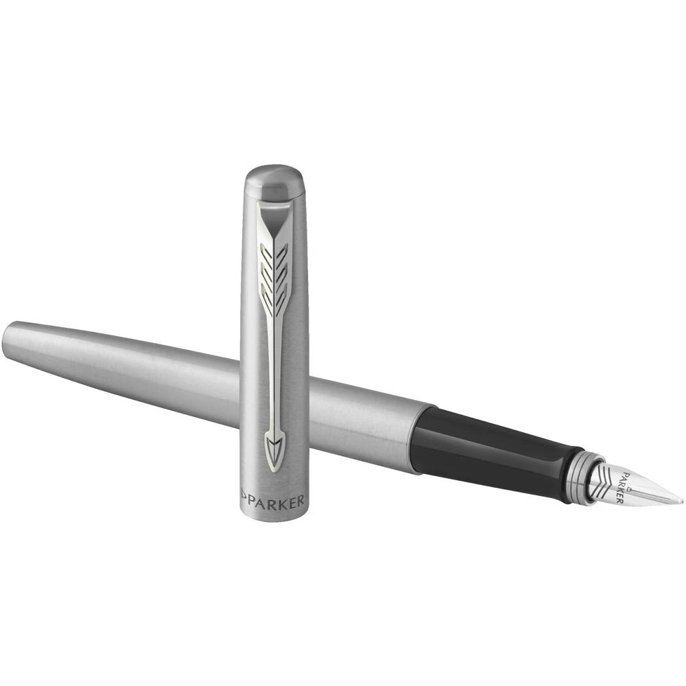 3 Parker Jotter Fountain Pen Stainless Steel Chrome, 3 of 8