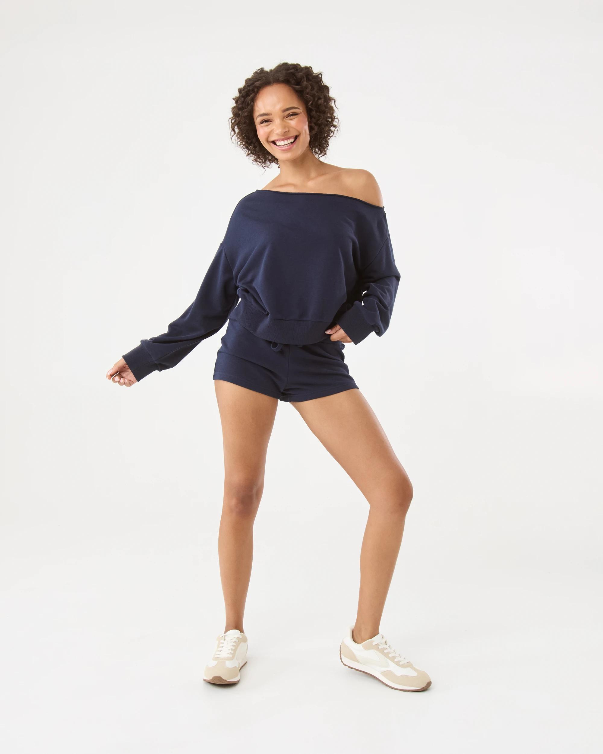 2 Sweat Mini Shorts Navy Blaze, 2 of 10