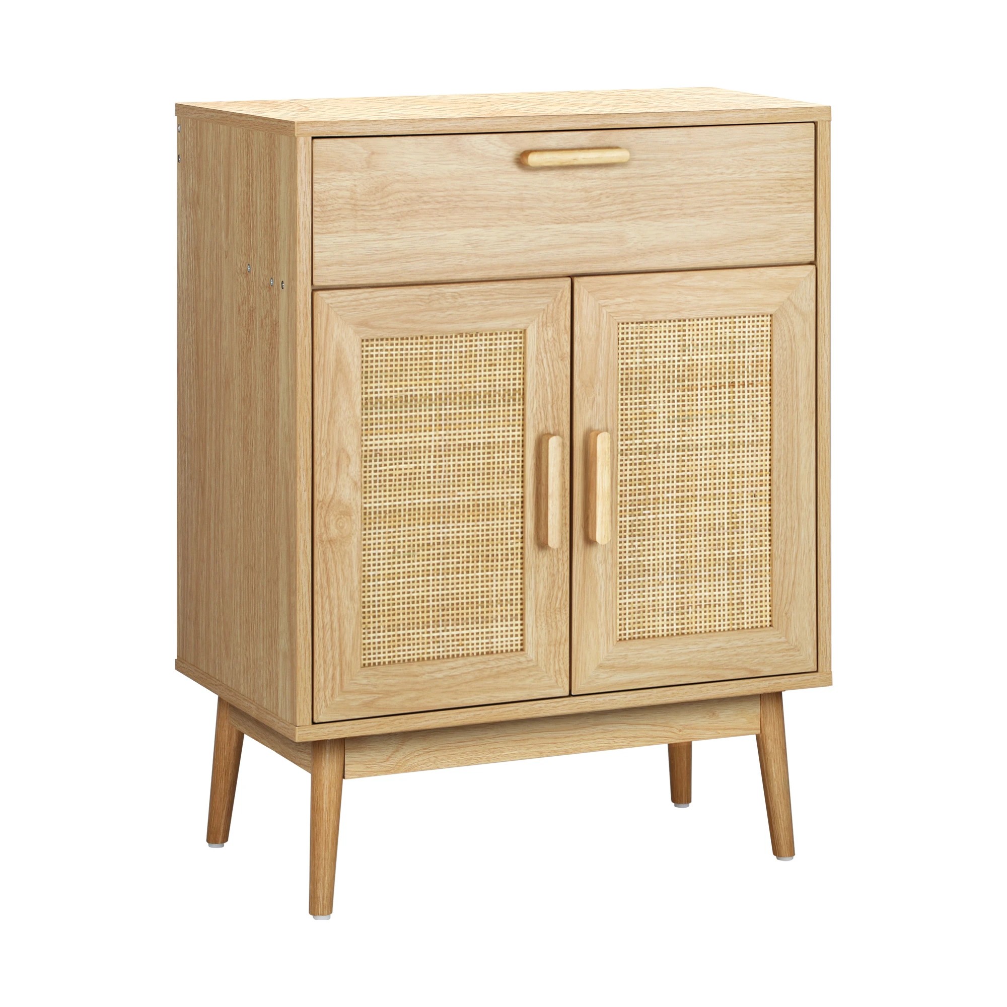 4 Oikiture 2x Buffet Sideboard Rattan Cupboard Cabinet - Natural, 4 of 9