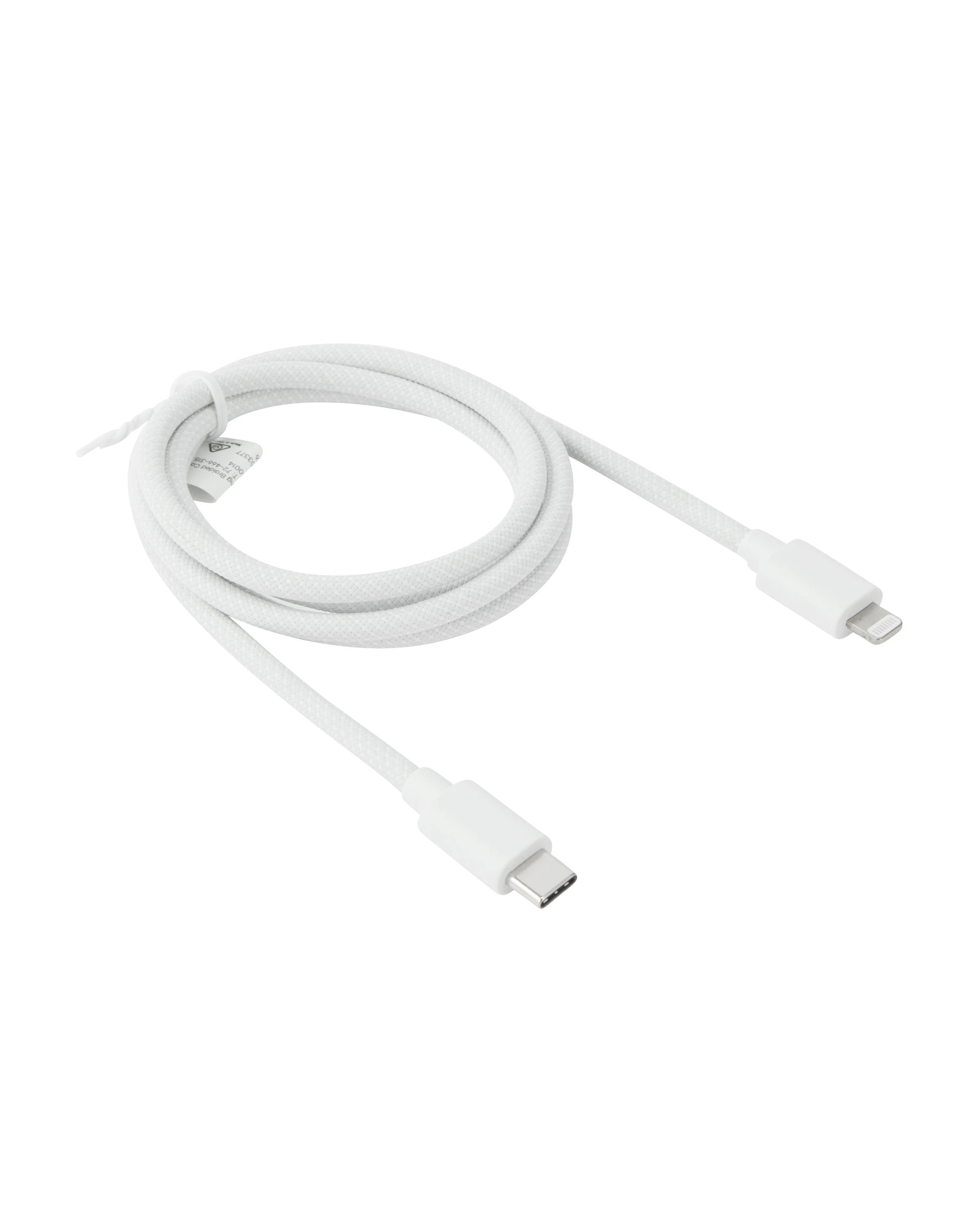 3 USB-C to Lightning Braided Cable - 1m, White, 3 of 4