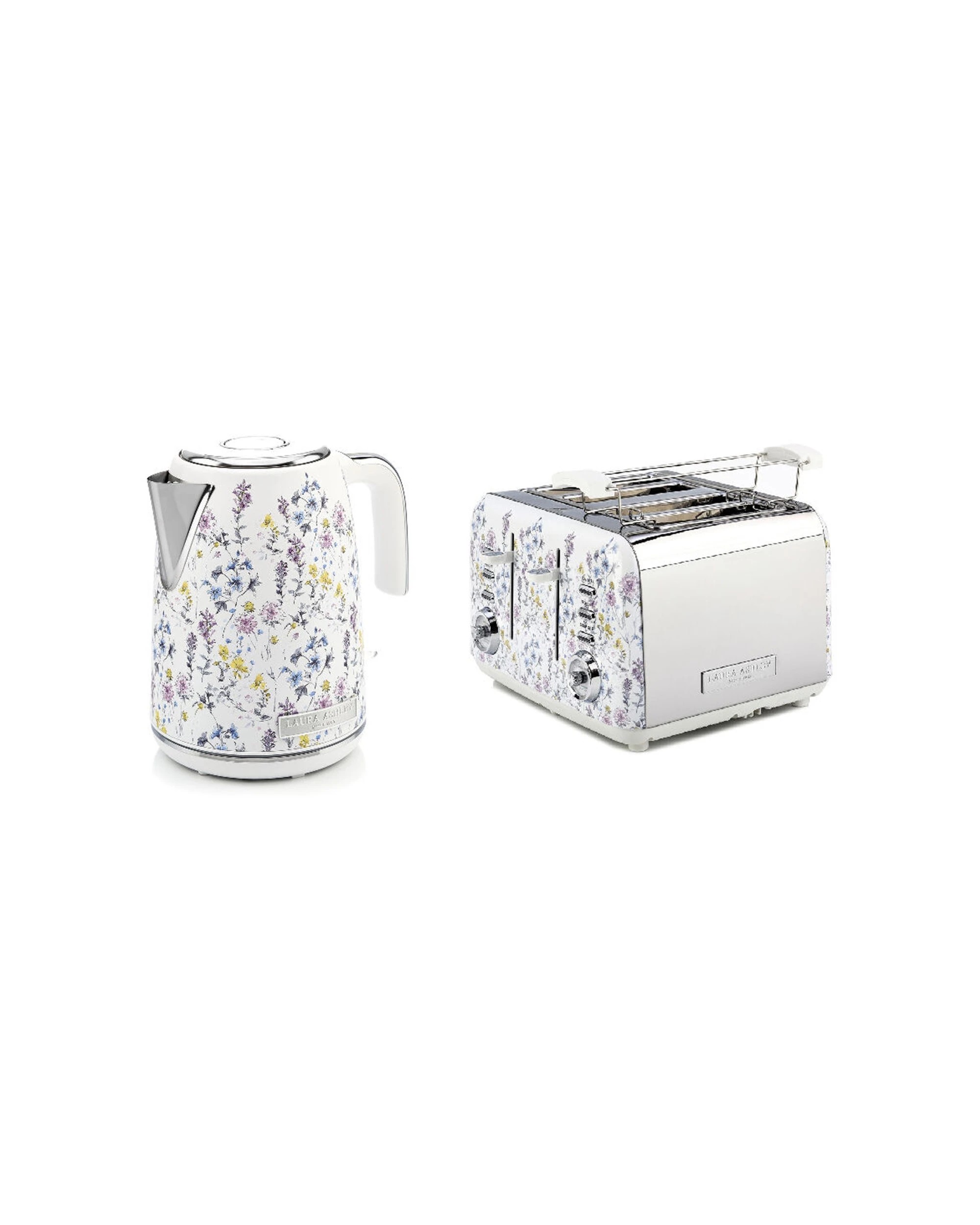 1 Laura Ashley 2Pc 1.7L Jug Electric Kettle And 4 Slice Toaster Set Kitchen Set
 - multi, 1 of 9