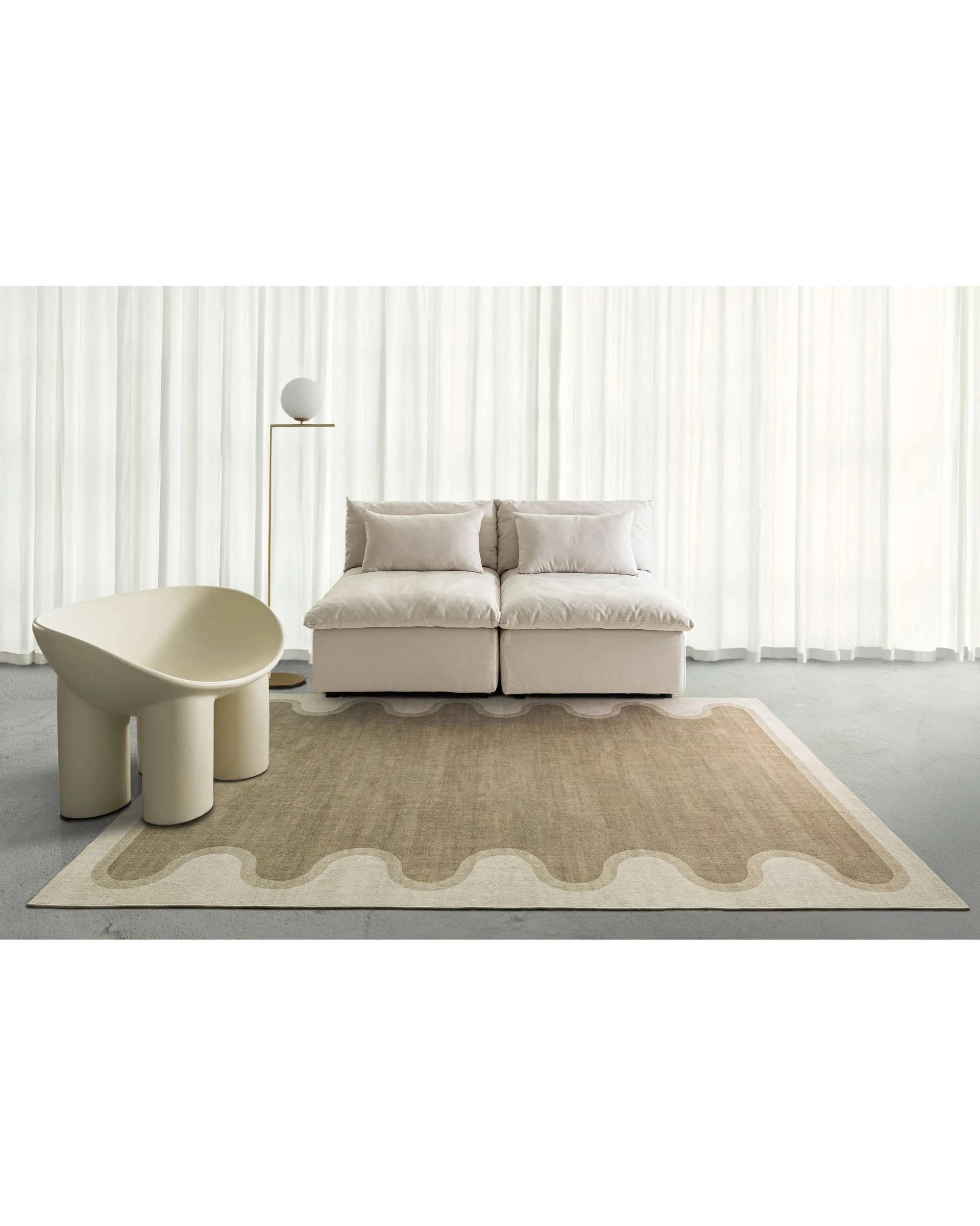 2 Loopsie Lawai Washable Rug-230cm x 160cm - Beige, 2 of 7