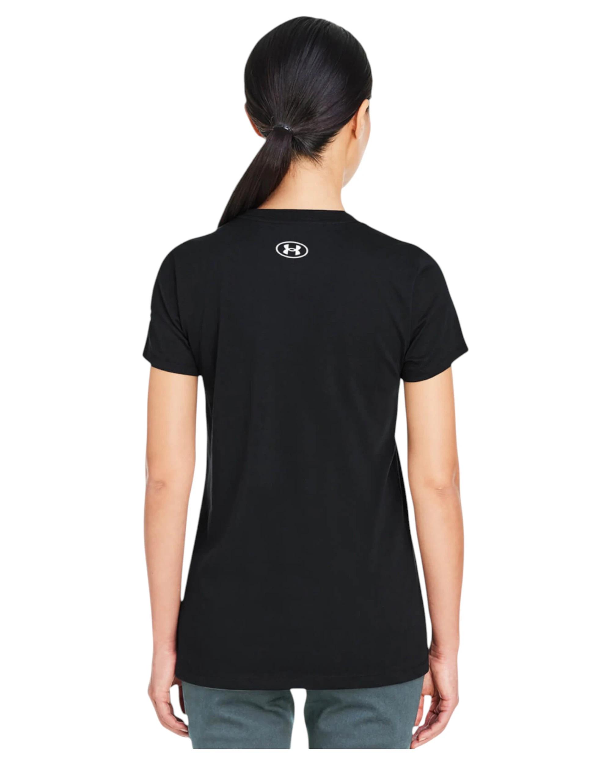 4 Under Armour Womens Athletic Short Sleeve Black/ White Shirt BLACK, 4 of 5