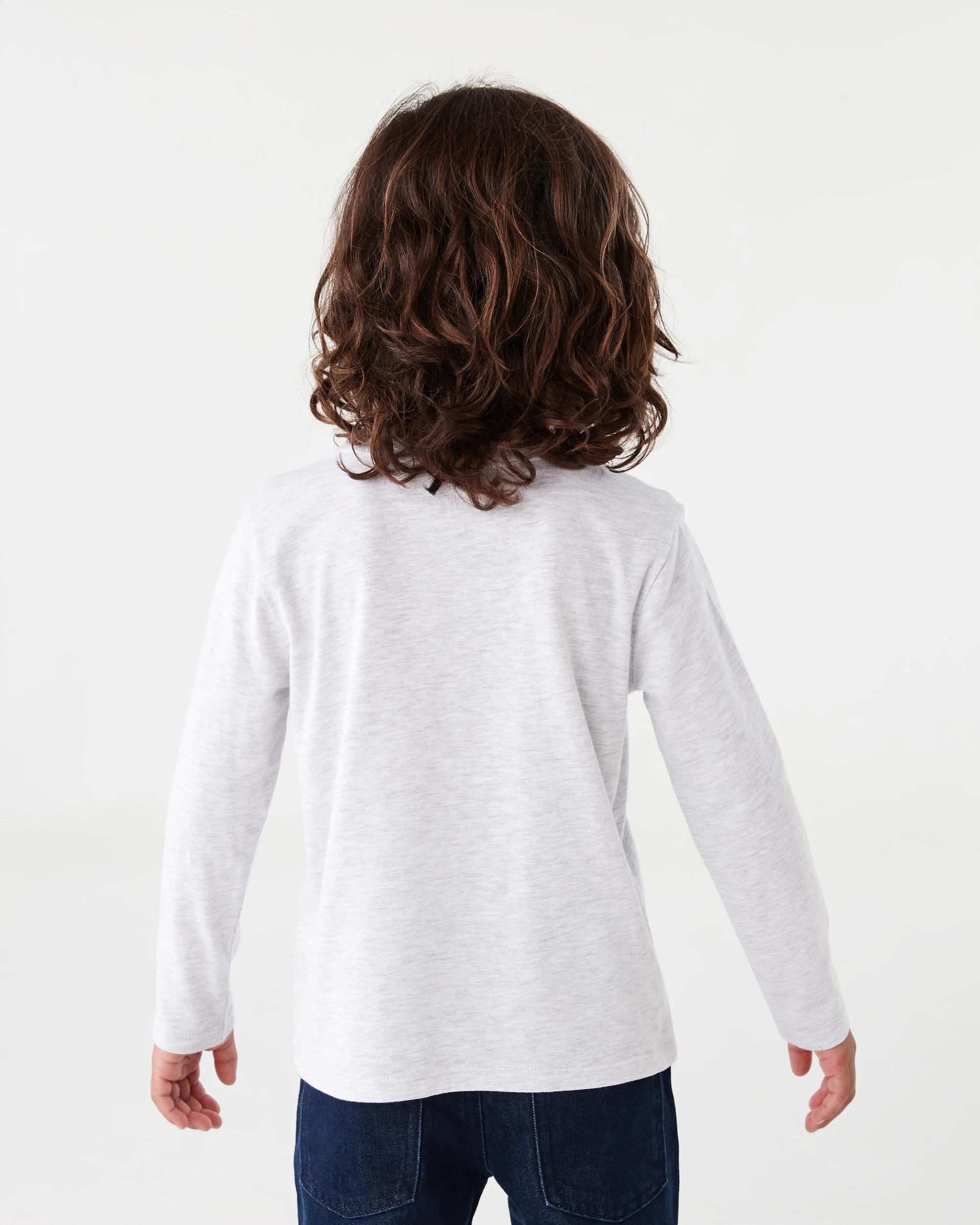 2 Long Sleeve Print T-shirt Gry Animal, 2 of 6
