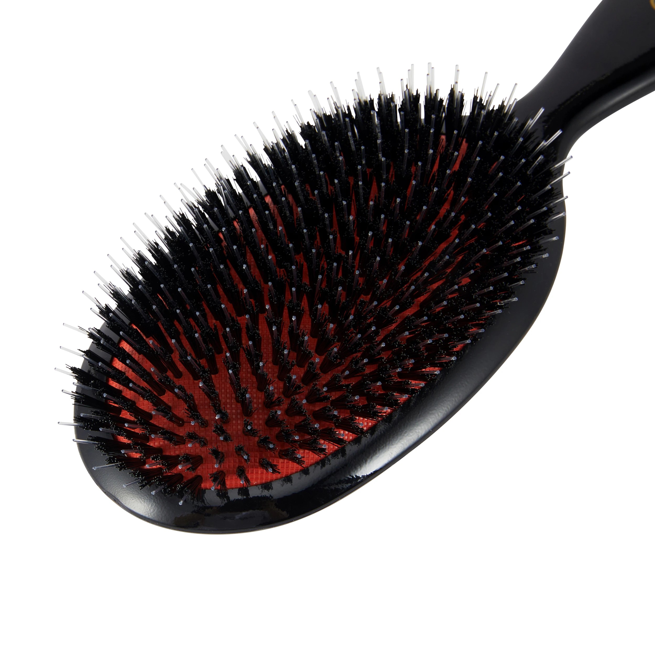 2 OXX Haircare Styling Multi Bristle Oval Paddle Brush - Black and Orange, 2 of 4