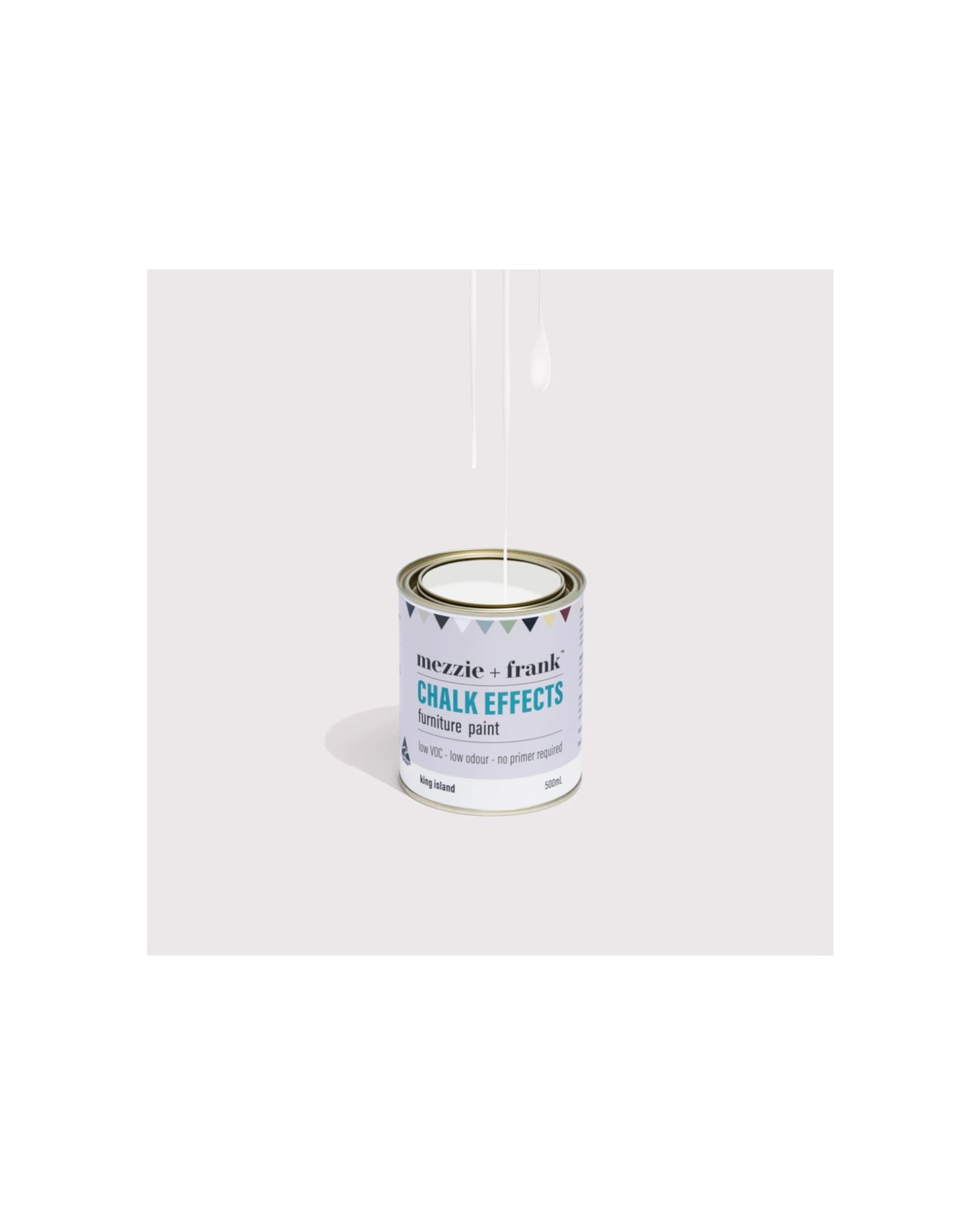 4 Mezzie+Frank Chalk Effect 0.5L Interior Water Based Furniture Paint King Island - Natural, 4 of 6