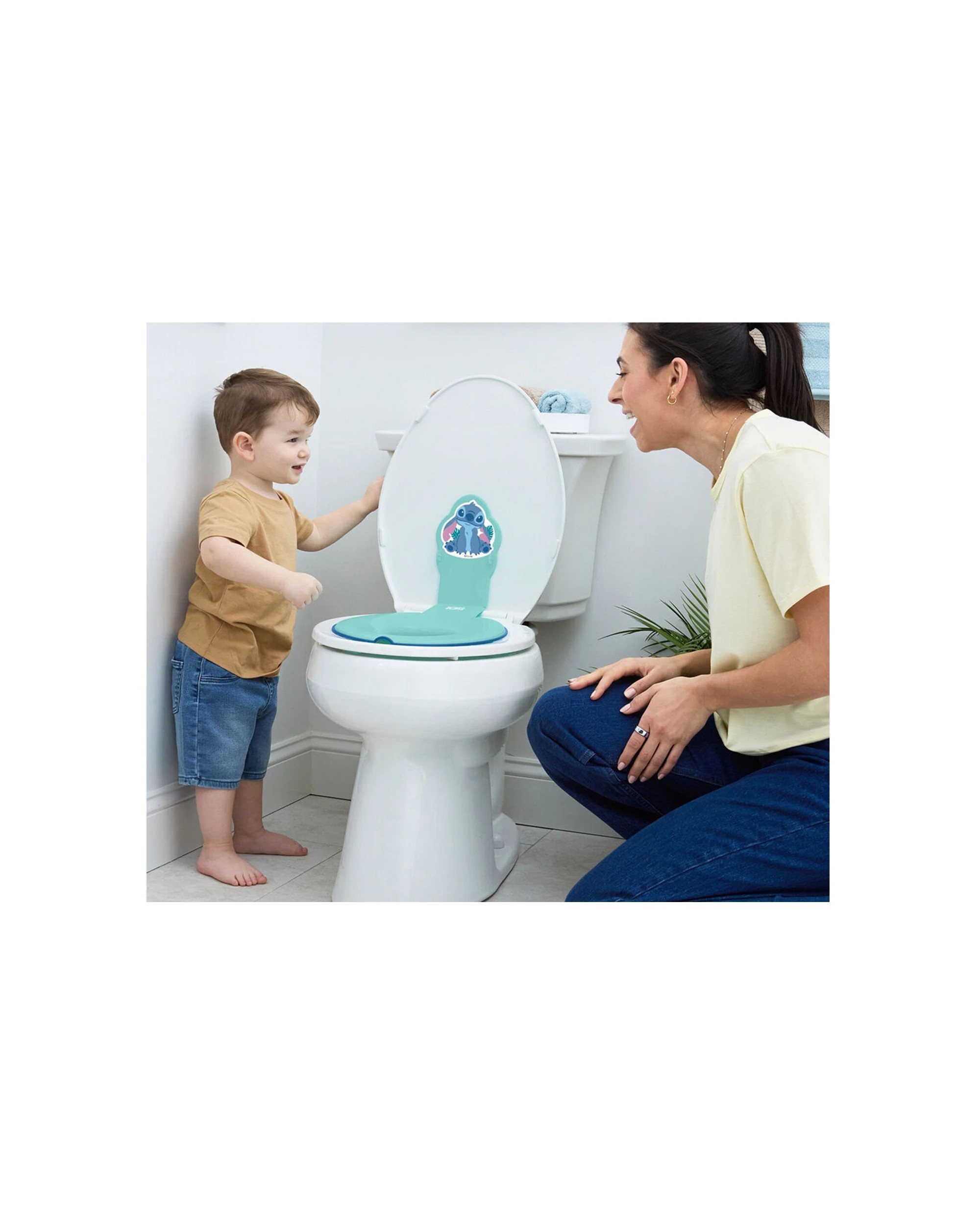 3 Disney Junior Flip And Sit Potty Seat Stitch Kids Toilet Training 18 Months - Blue, 3 of 6