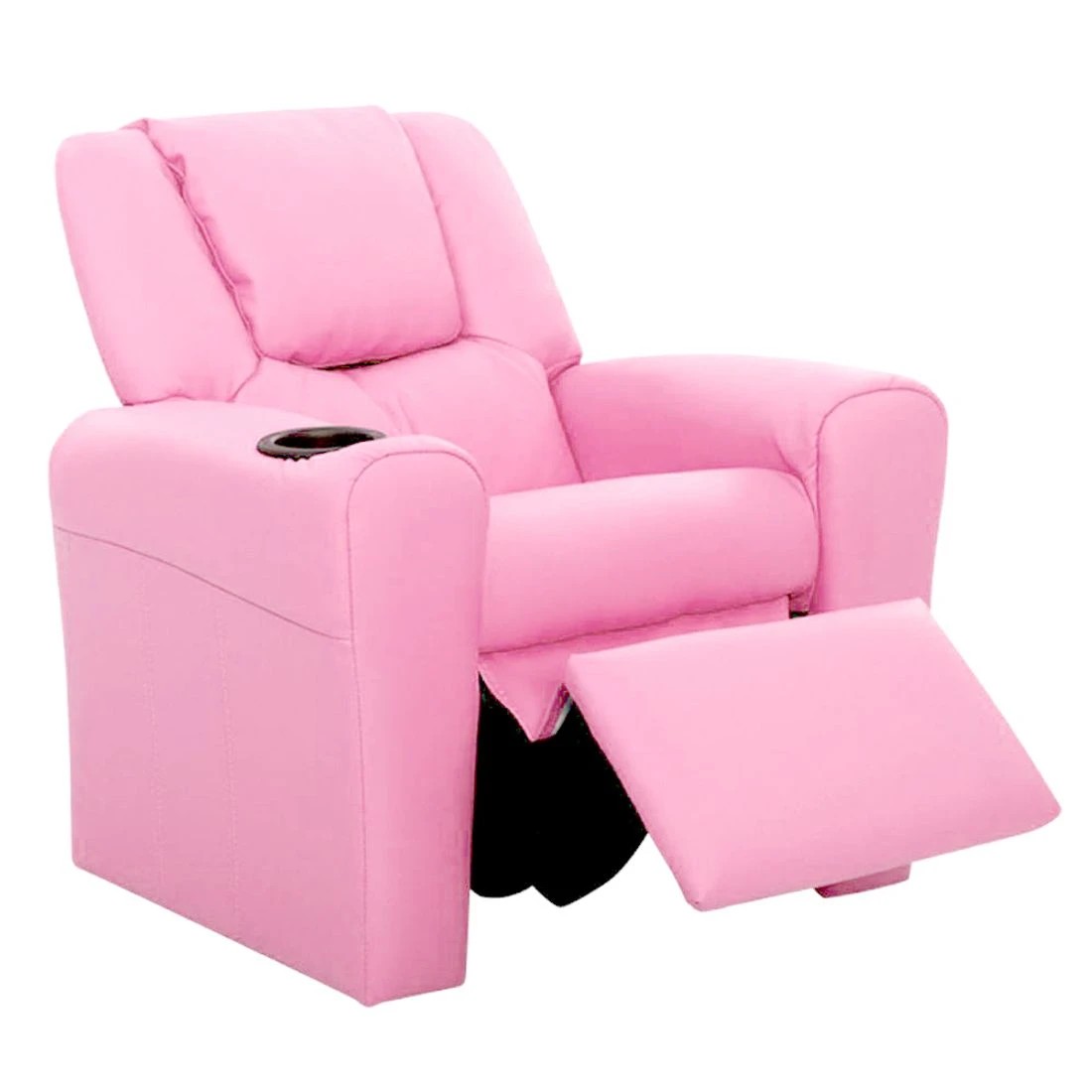 3 Keezi Kids Recliner Chair PU Leather Sofa Lounge Couch Children Armchair - Pink, 3 of 8