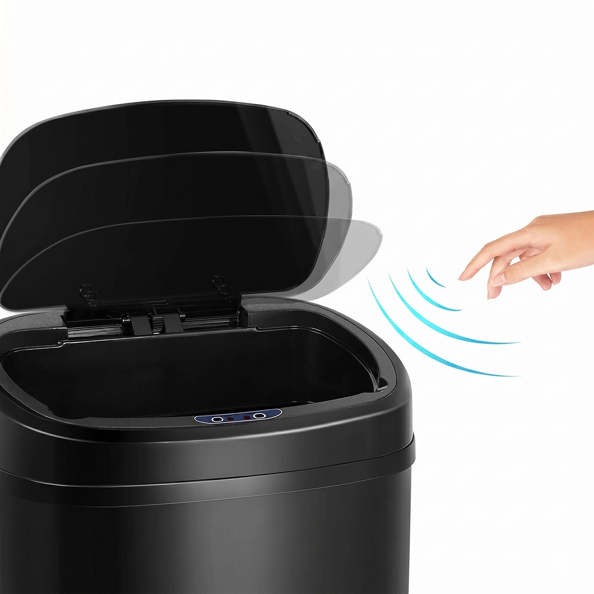 4 Devanti 68L Motion Sensor Bin Rubbish Automatic - Black, 4 of 10
