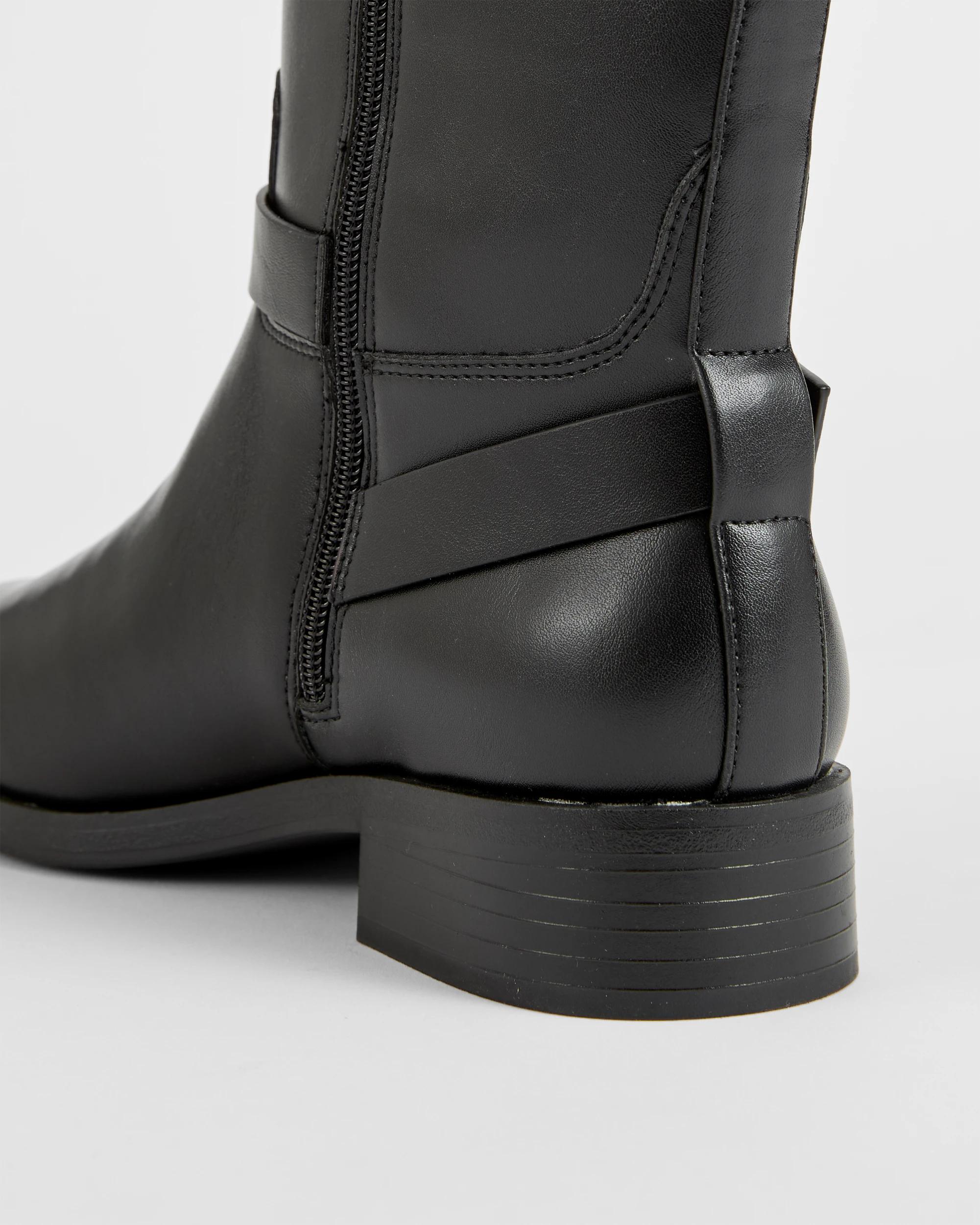 3 Target Woman Riding Long Slant Edge Boots - Larissa BLACK, 3 of 5