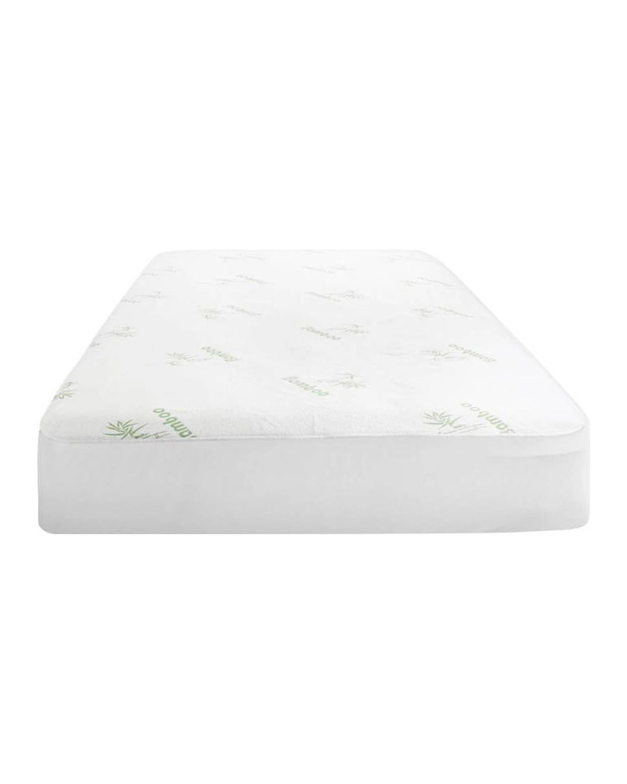 1 Laura Hill Bamboo Mattress Protector King - Waterproof, Hypoallergenic, Cooling Encasement - King Bed - White, 1 of 9