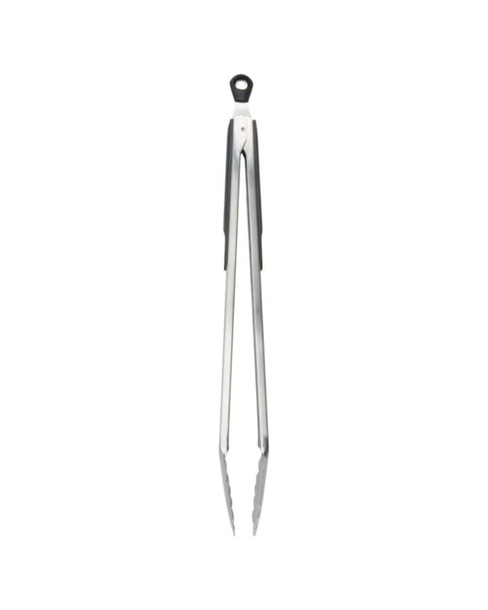 2 Oxo Good Grips 41cm Stainless Steel Tongs With Locking Mechanism Non-slip Handle - Silver, 2 of 3