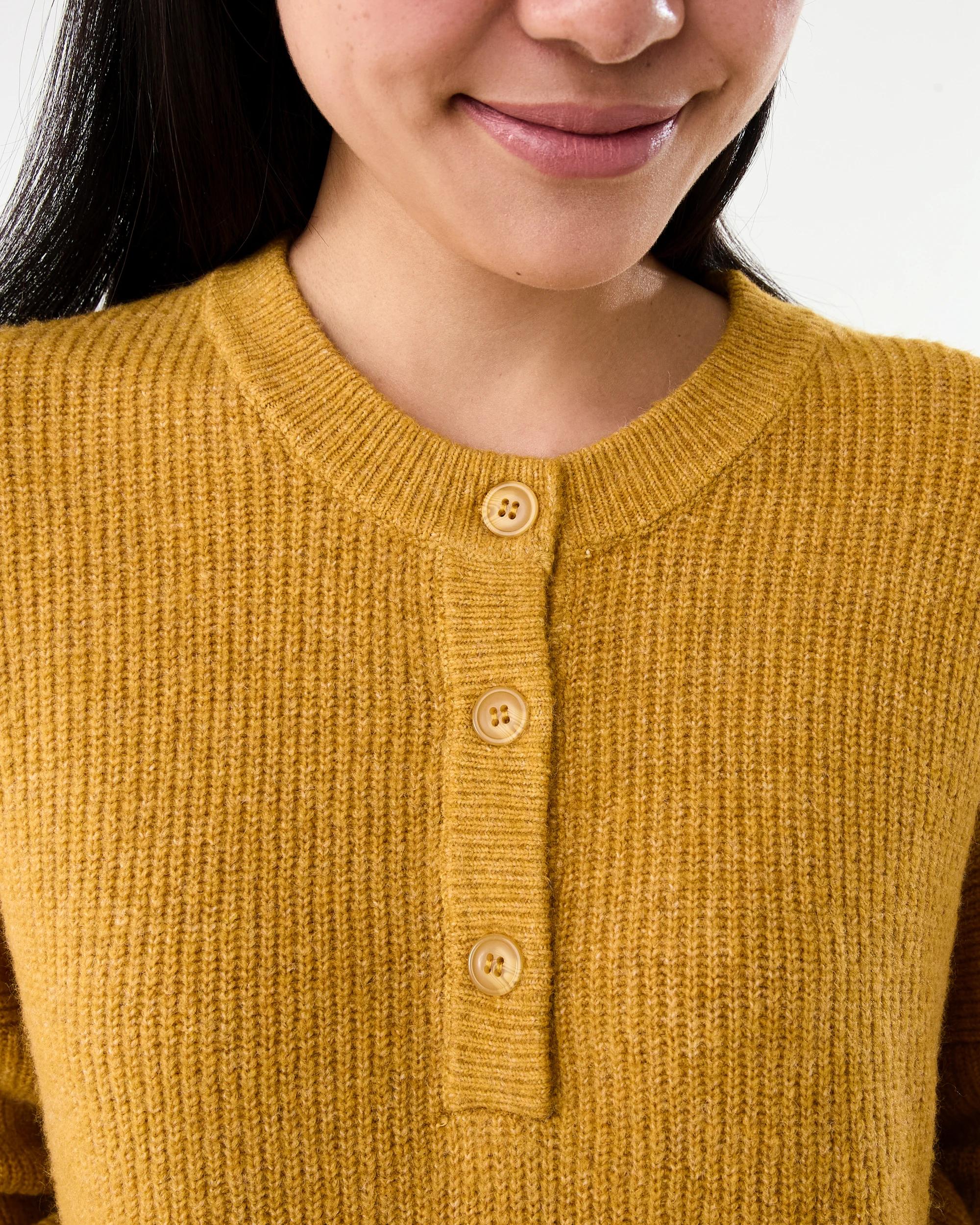 5 Quarter Button Jumper Yllw Brass, 5 of 6