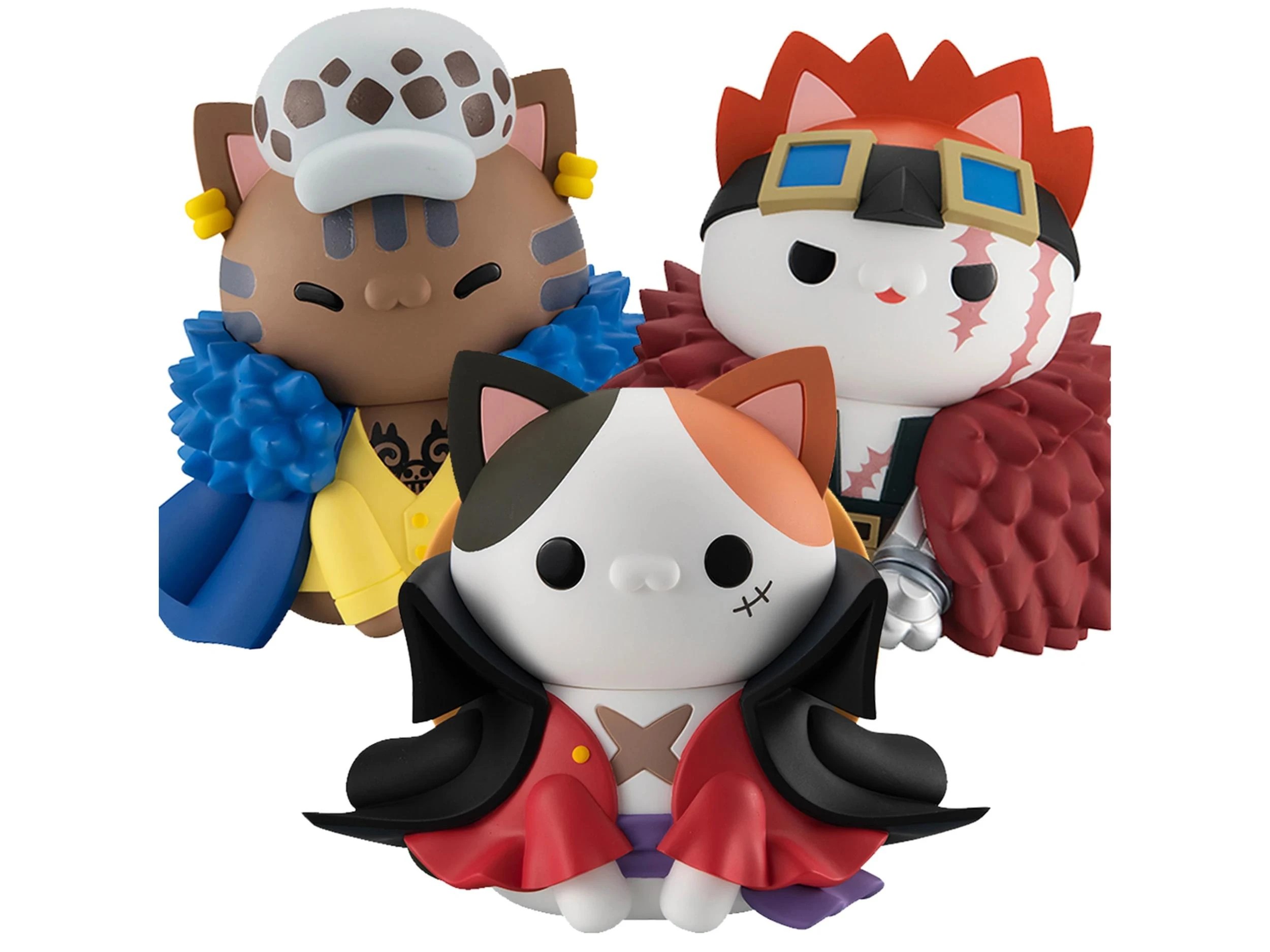 5 Megahouse Mega Cat Project One Piece The Big Nyanto! Figure Series - Monkey D Luffy - Assorted - Multi, 5 of 5