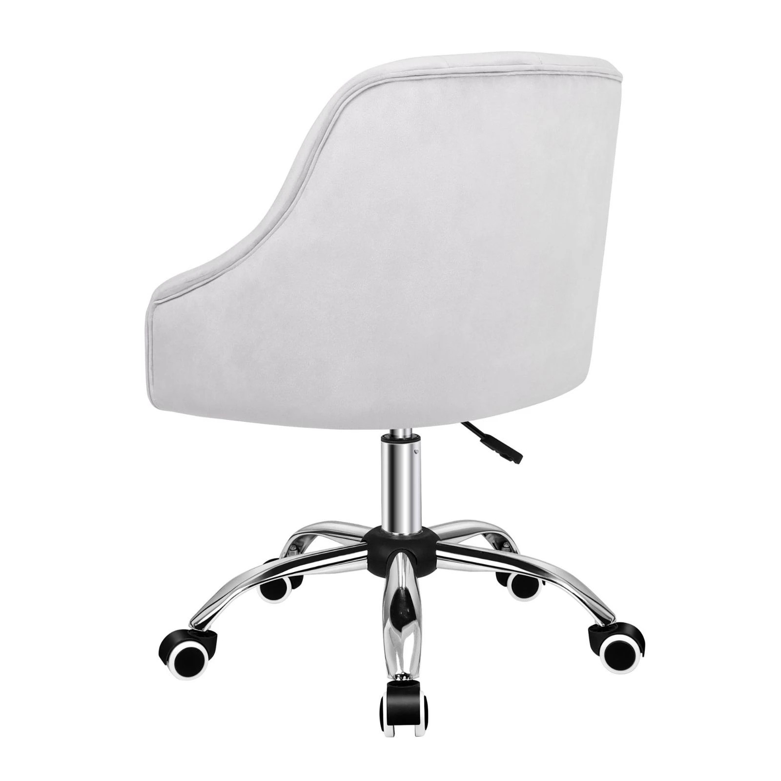 4 Alfordson Velvet Office Chair Computer Swivel Armchair Work Adult Kids - Grey, 4 of 10