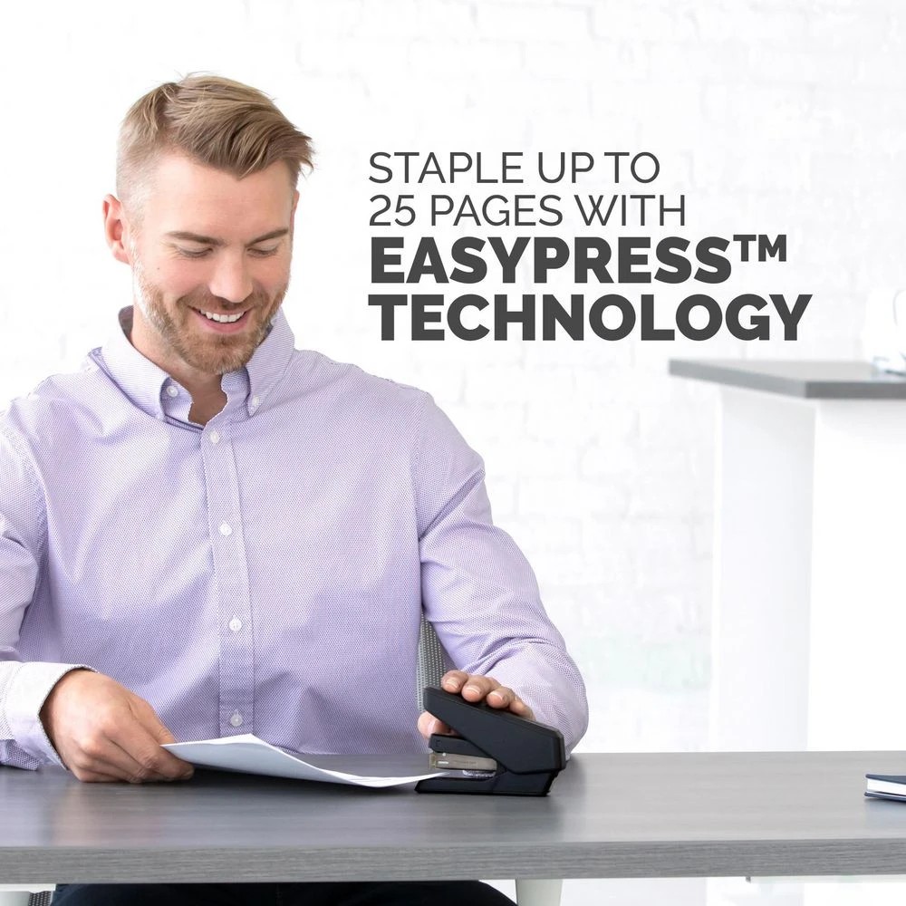 6 Fellowes LX840 Half Strip Easy Press Stapler Black, 6 of 8