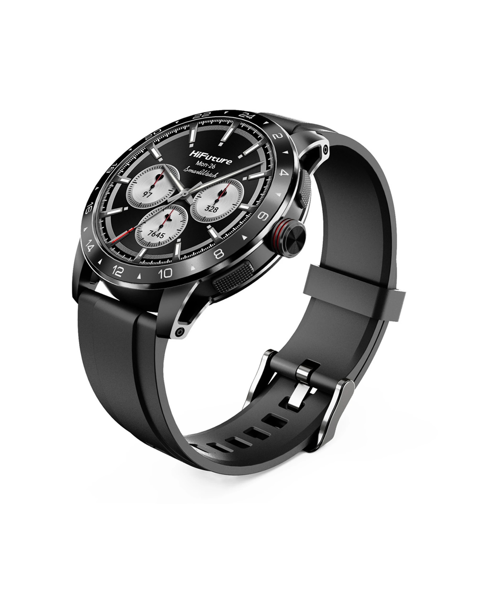 1 HiFuture FLEX2 Sports Fitness Smart Watch 1.39 Inch FHD Display Bluetooth - Black, 1 of 5