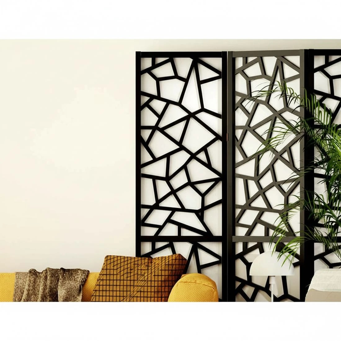 6 Artiss 8 Panel Room Divider Screen 325x170cm Clover - Black, 6 of 7