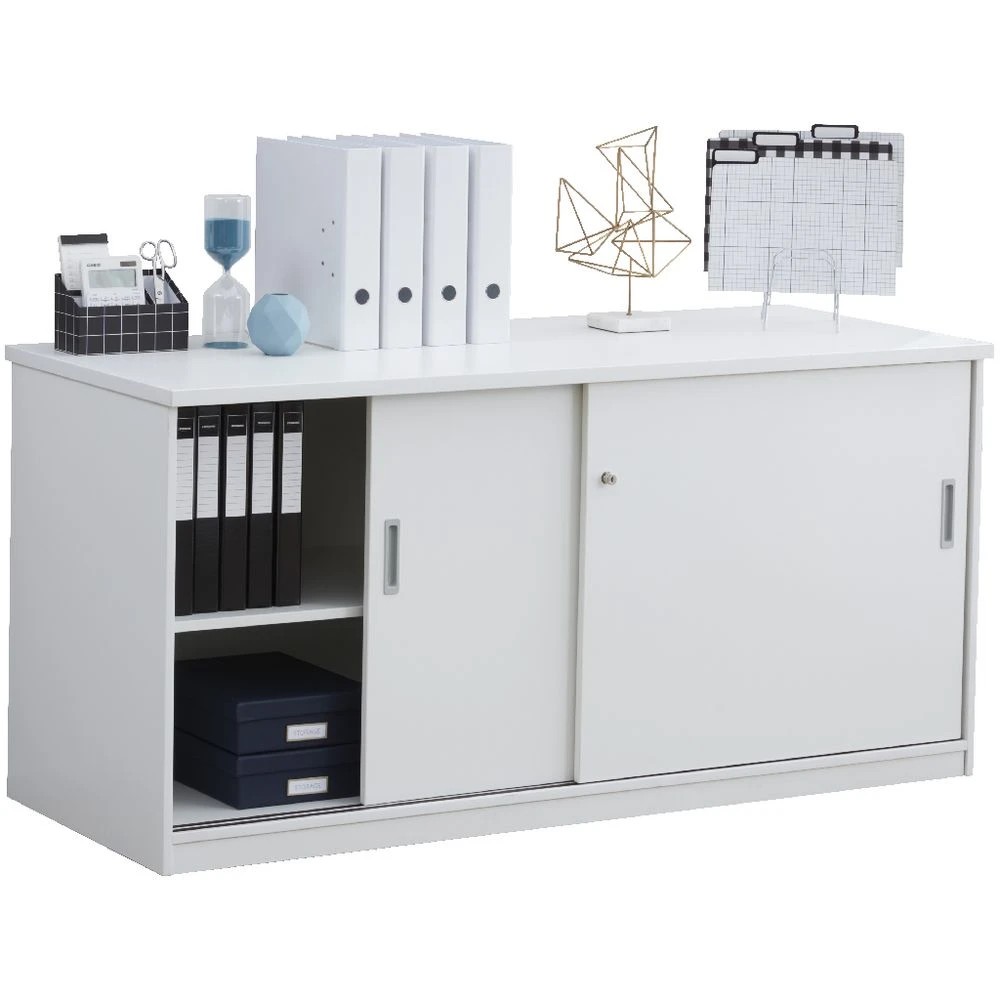 2 Stilford Professional Sliding Door Credenza 1500mm White Cabinets Cupboards, Lockers and Credenzas, 2 of 4