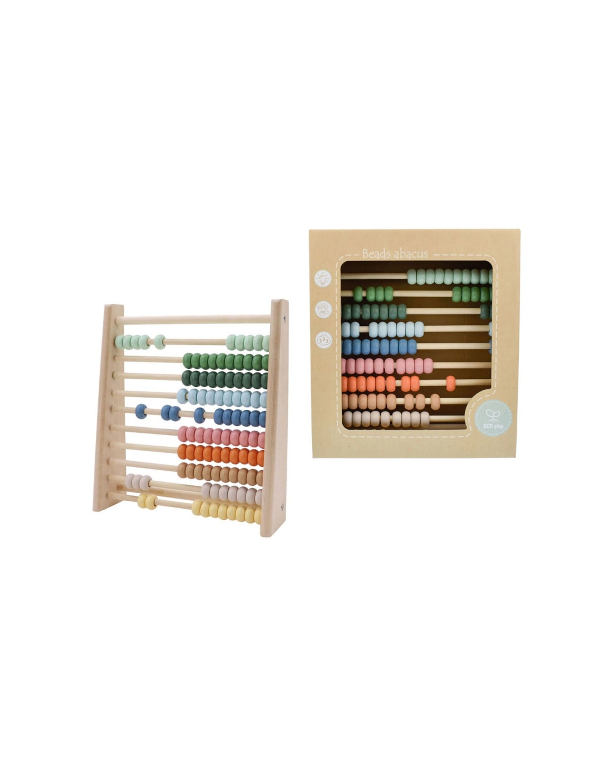 1 Kaper Kidz 100 Bead Wooden Kids Abacus Educational Toy - Multi, 1 of 7