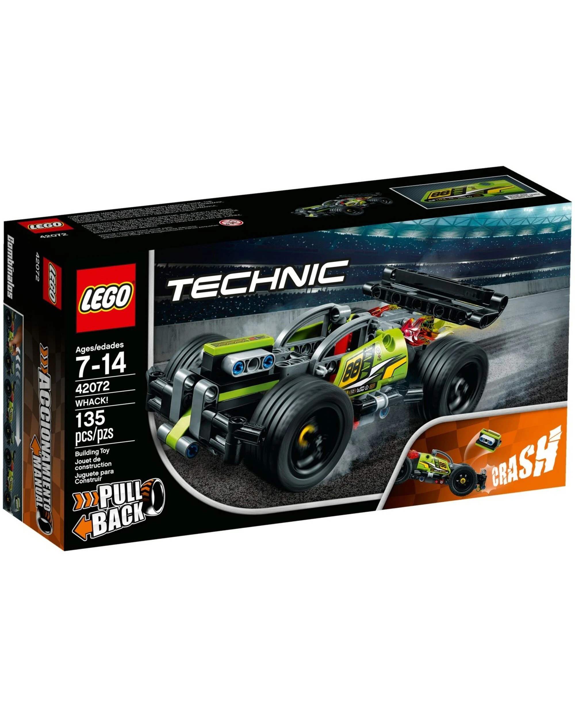 1 LEGO 42072 WHACK! Pull-back Race Car, 1 of 5