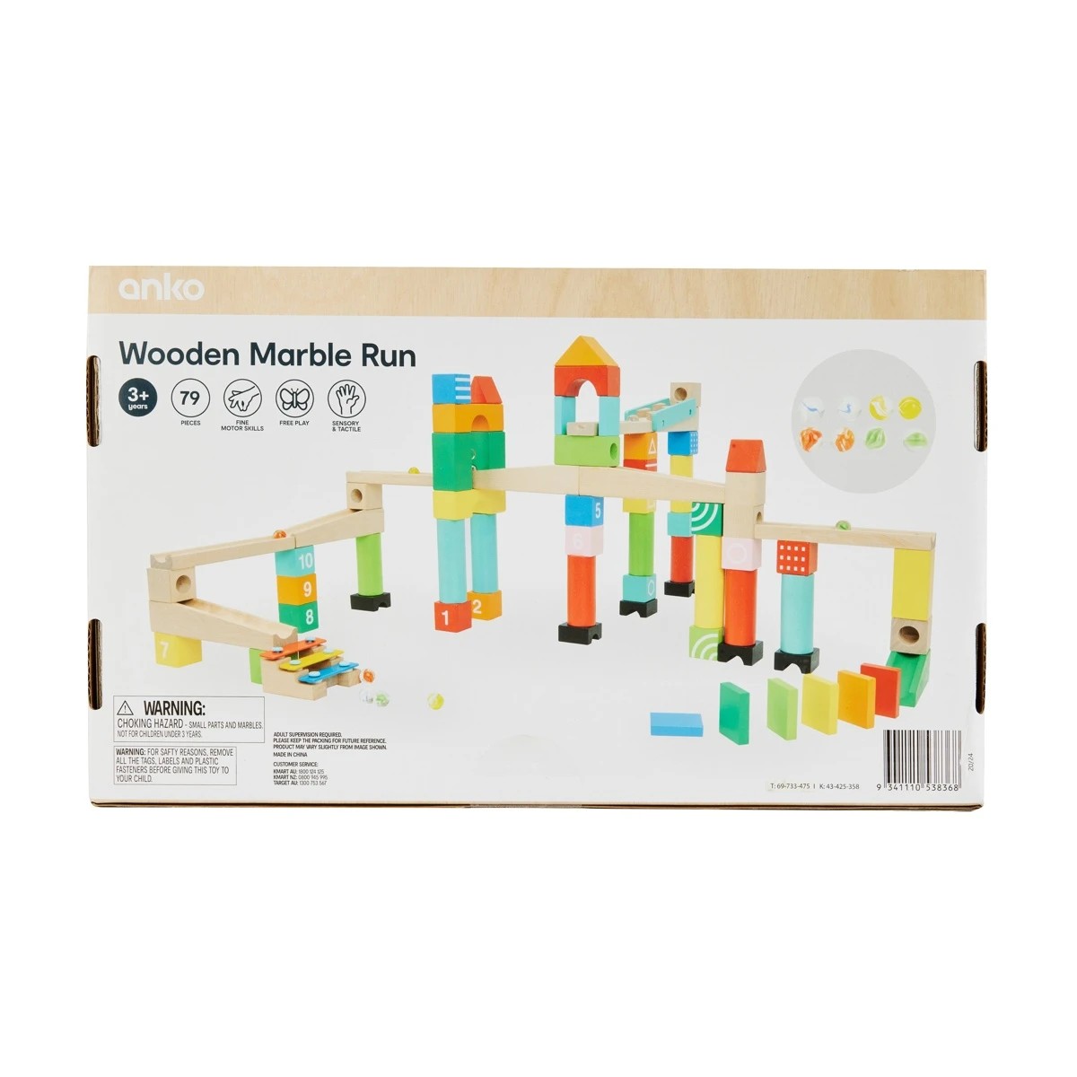 11 79 Piece Wooden Marble Run Set, 11 of 11
