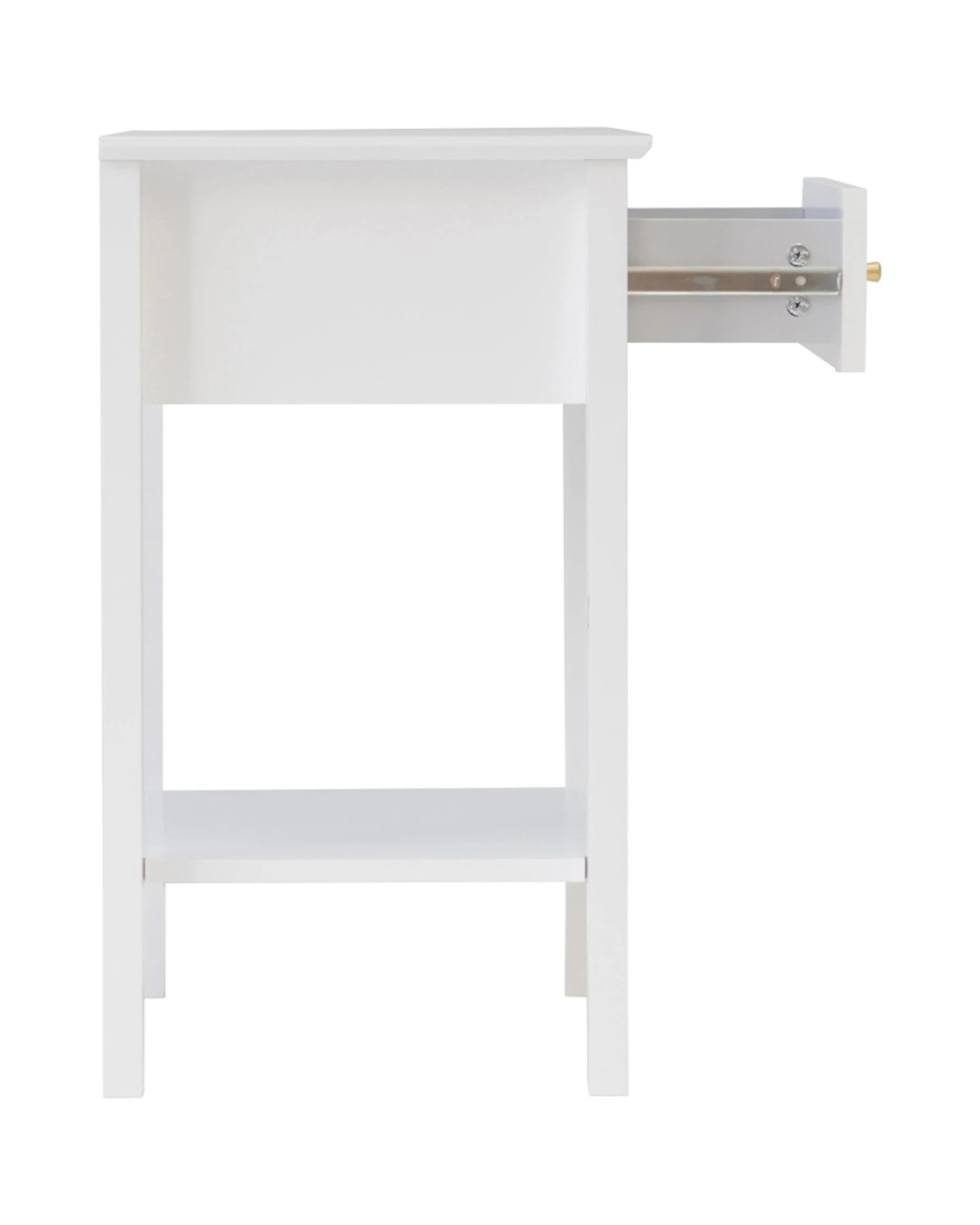 5 Alpine Bay Zara Fluted Bedside Table 1 Drawer - White, 5 of 8