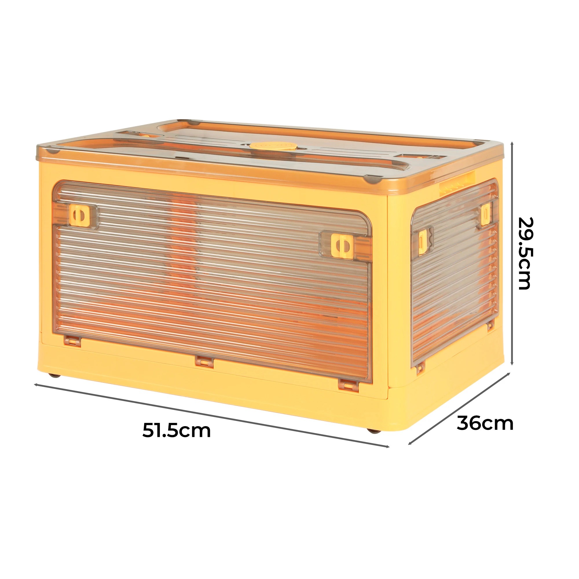 3 Traderight 55L M Size Foldatble Storage Container 5 Sides Open Door - Orange, 3 of 7