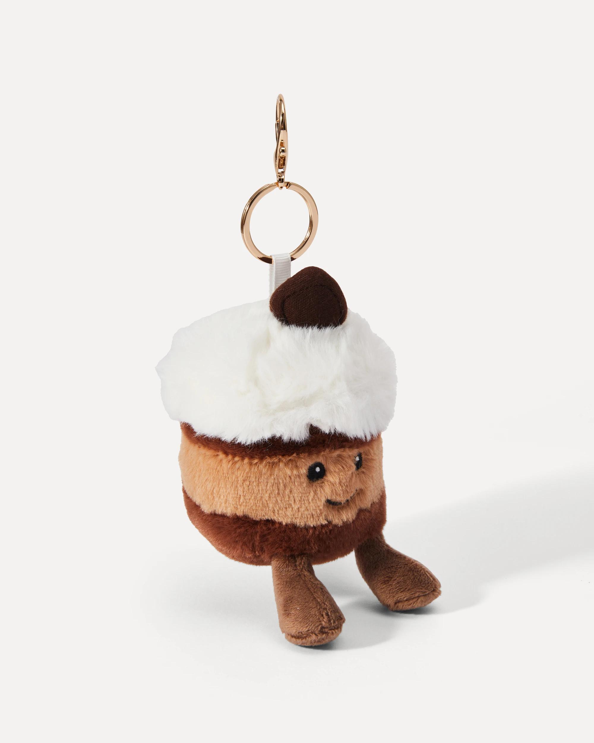 1 Latte Charm Keyring Acc Brown, 1 of 5