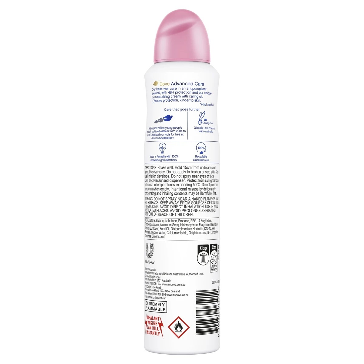 2 Dove Advanced Care Go Fresh Antiperspirant Aerosol Deodorant 220ml - Pomegranate & Lemon Verbena Scent, 2 of 10