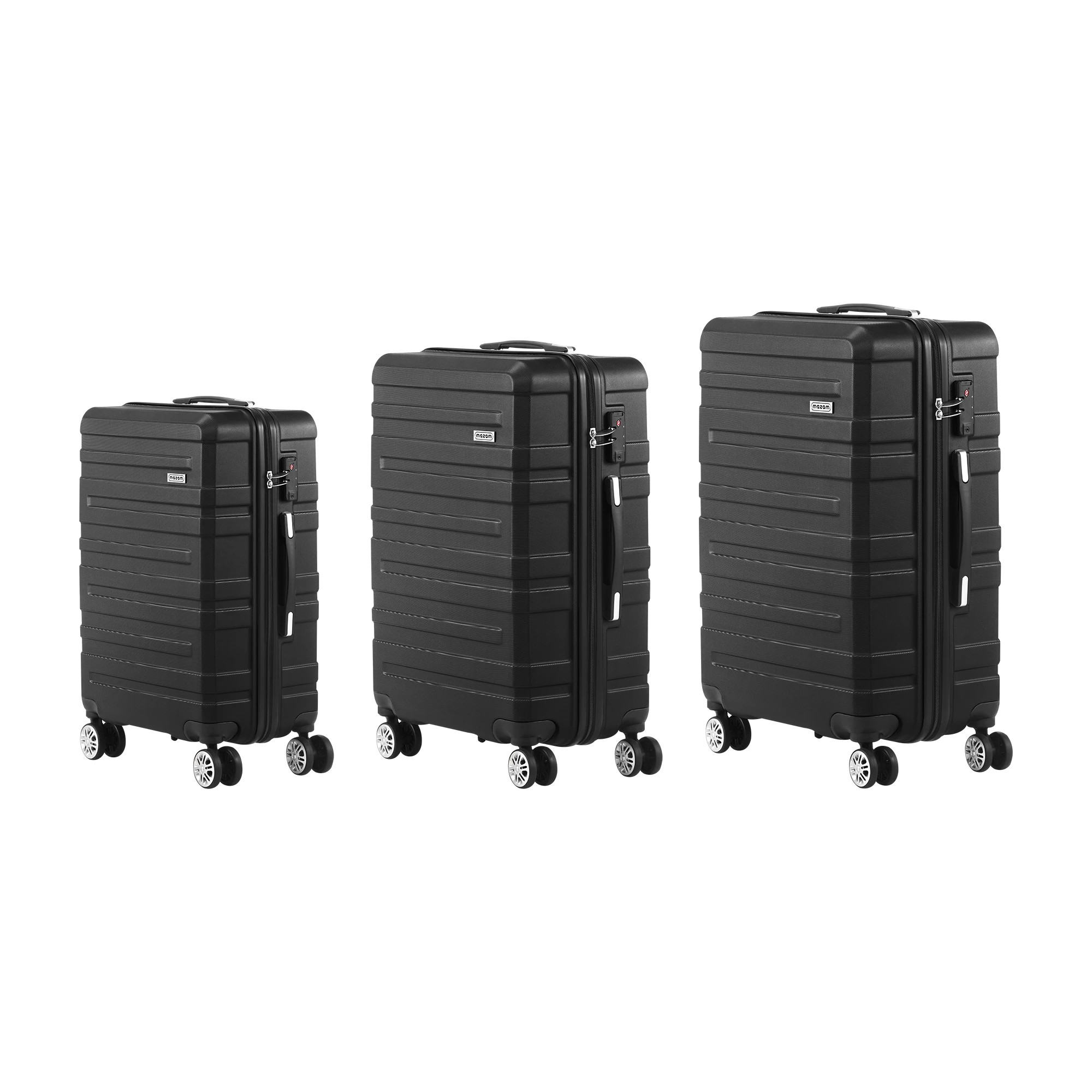 8 Mazam 3PCS Luggage Suitcase Trolley Set Travel TSA Lock ABS Hard Case - Black, 8 of 9