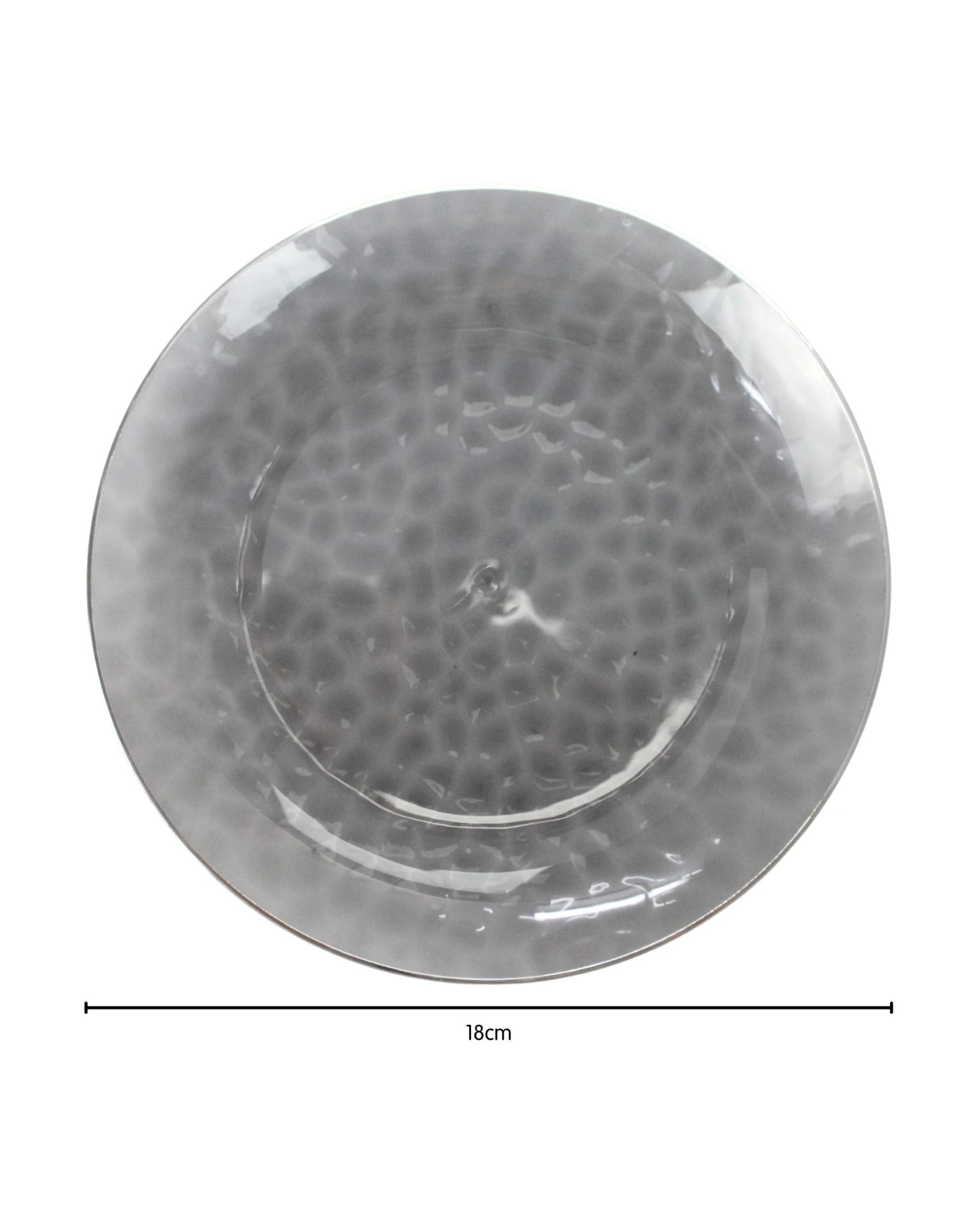 2 Partyware Dimple With Silver Trim Plastic Plates 18cm Pack of 10 - Black, 2 of 4
