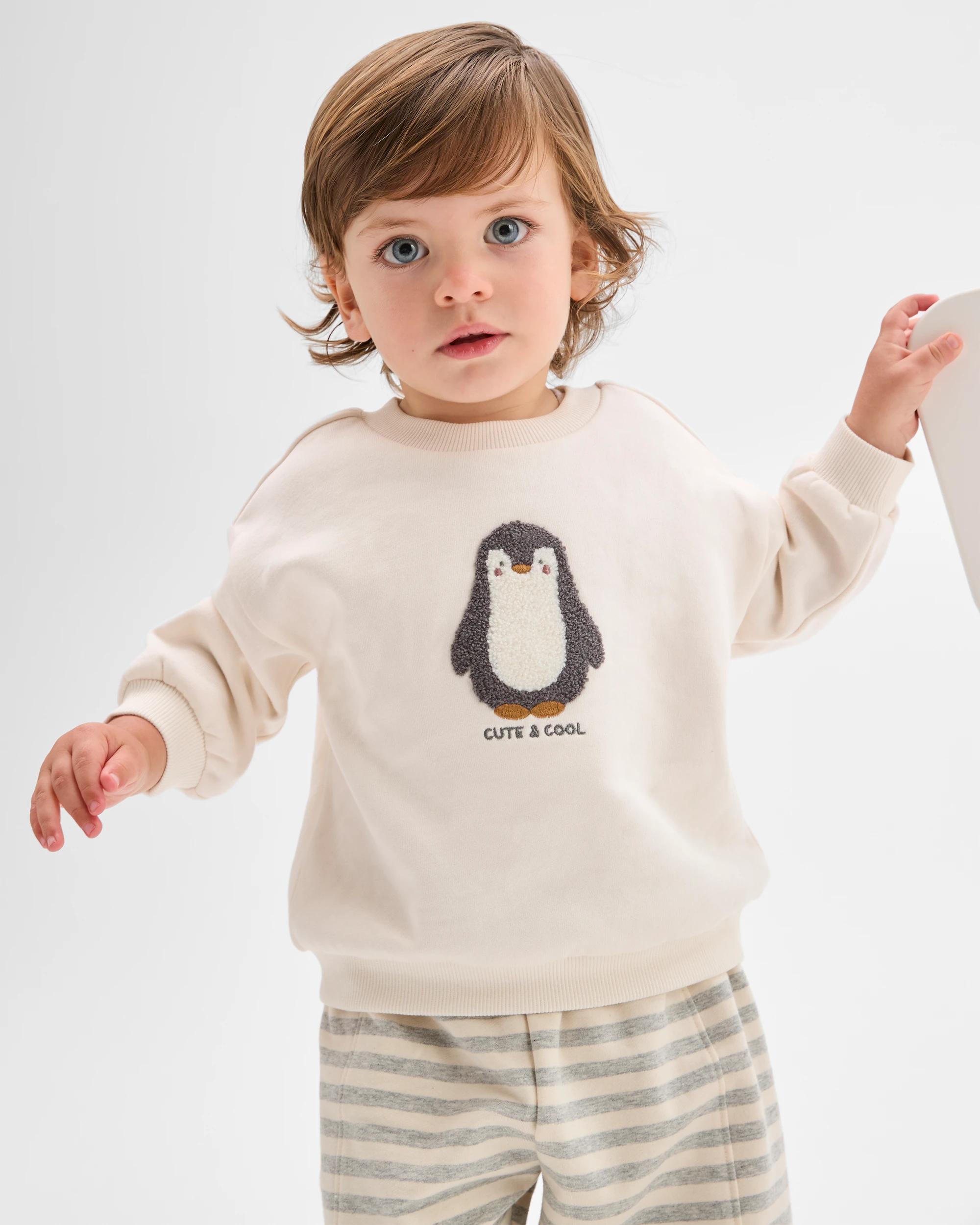 3 Target Baby Baby Organic Cotton Jumper PENGUIN GARDENIA, 3 of 5