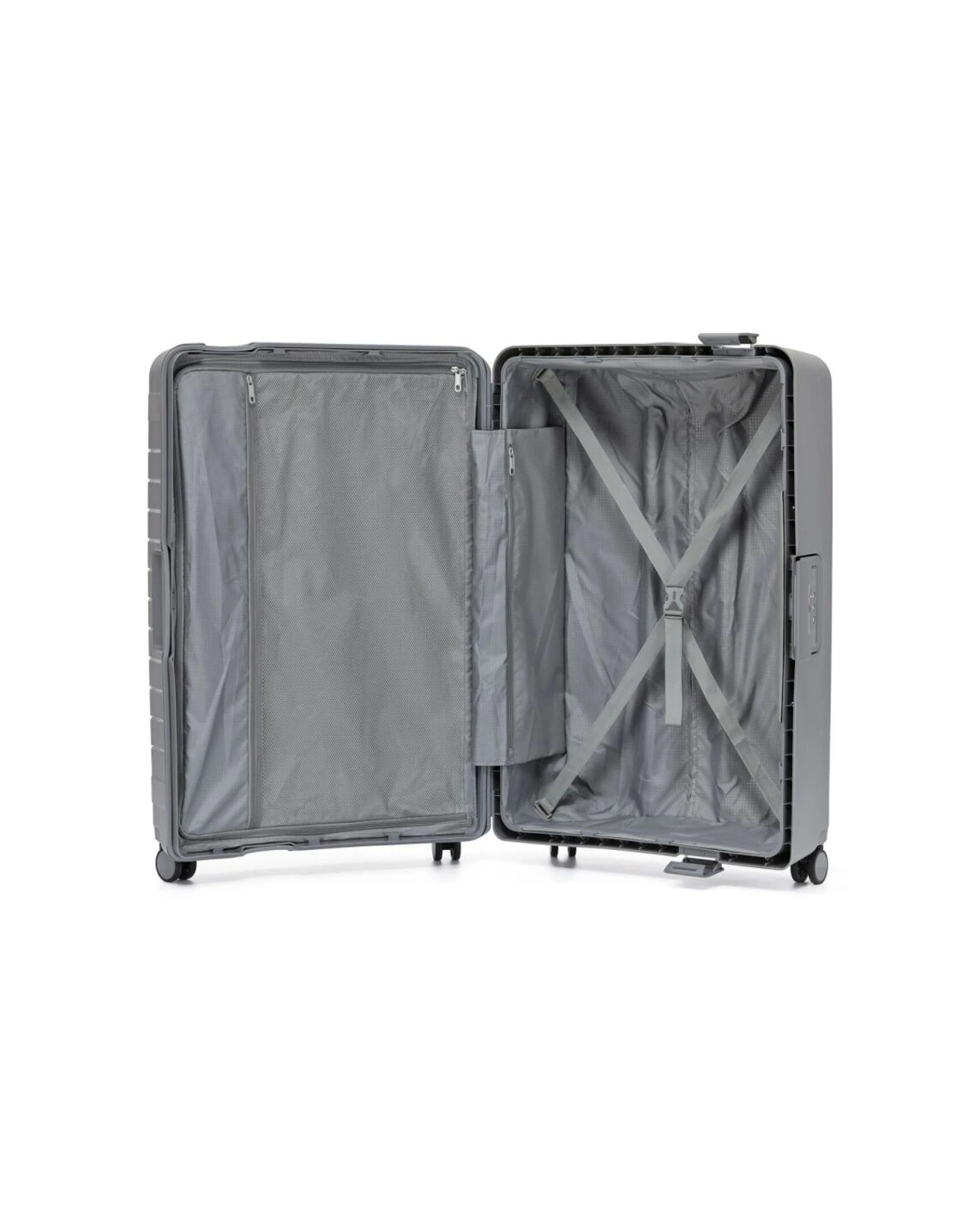 3 Tosca Vault Hard Shell Large Travel Luggage Suitcase Lockable - Grey, 3 of 3