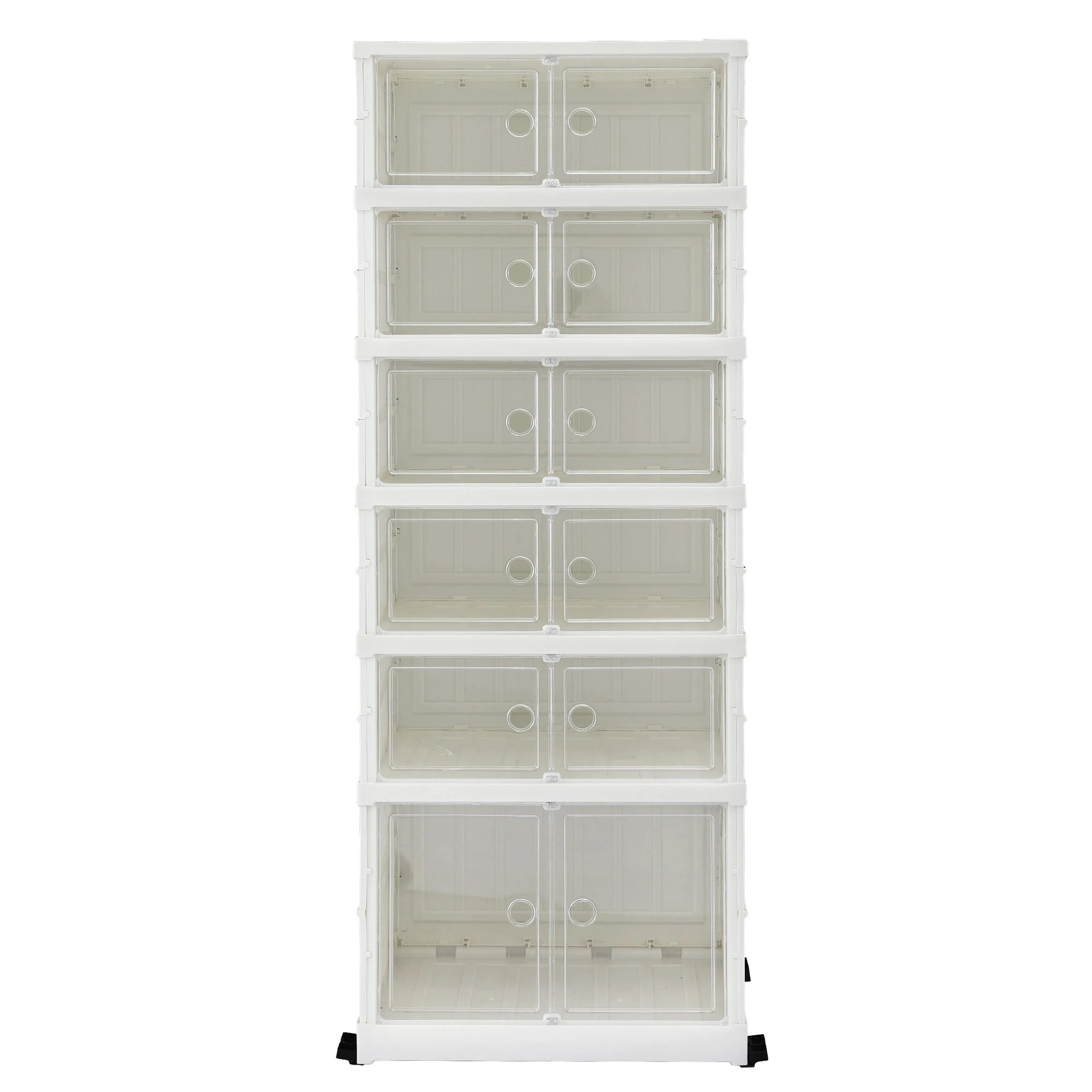 3 Artiss Foldable Shoe Storage Box 6 Tier 12 Pairs Entryway - White, 3 of 3