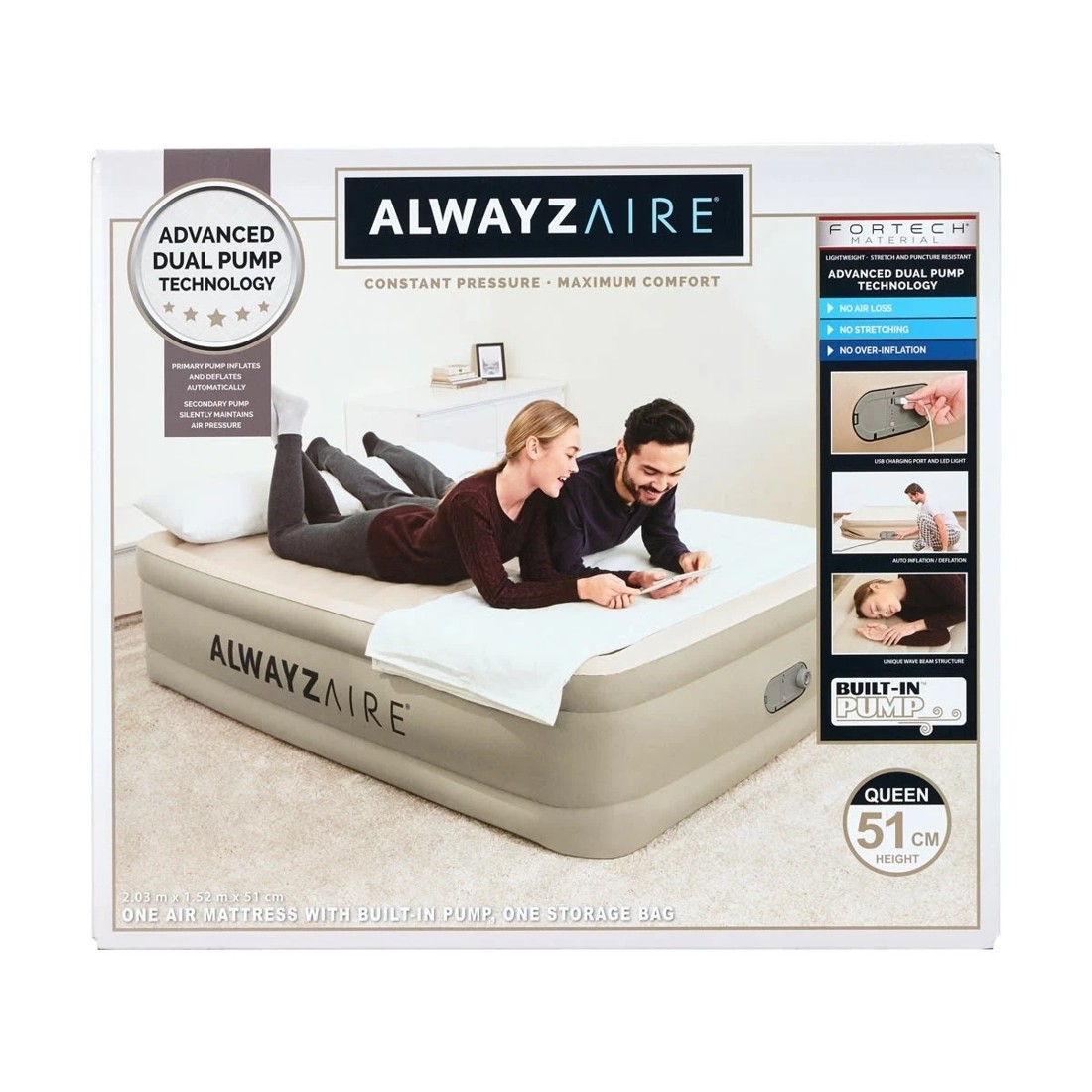 10 AlwayzAire Airbed with Built-in Pump - Queen Size, 10 of 10