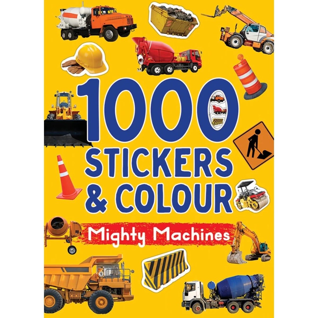 1 1000 Stickers & Colour: Mighty Machines - Book, 1 of 2