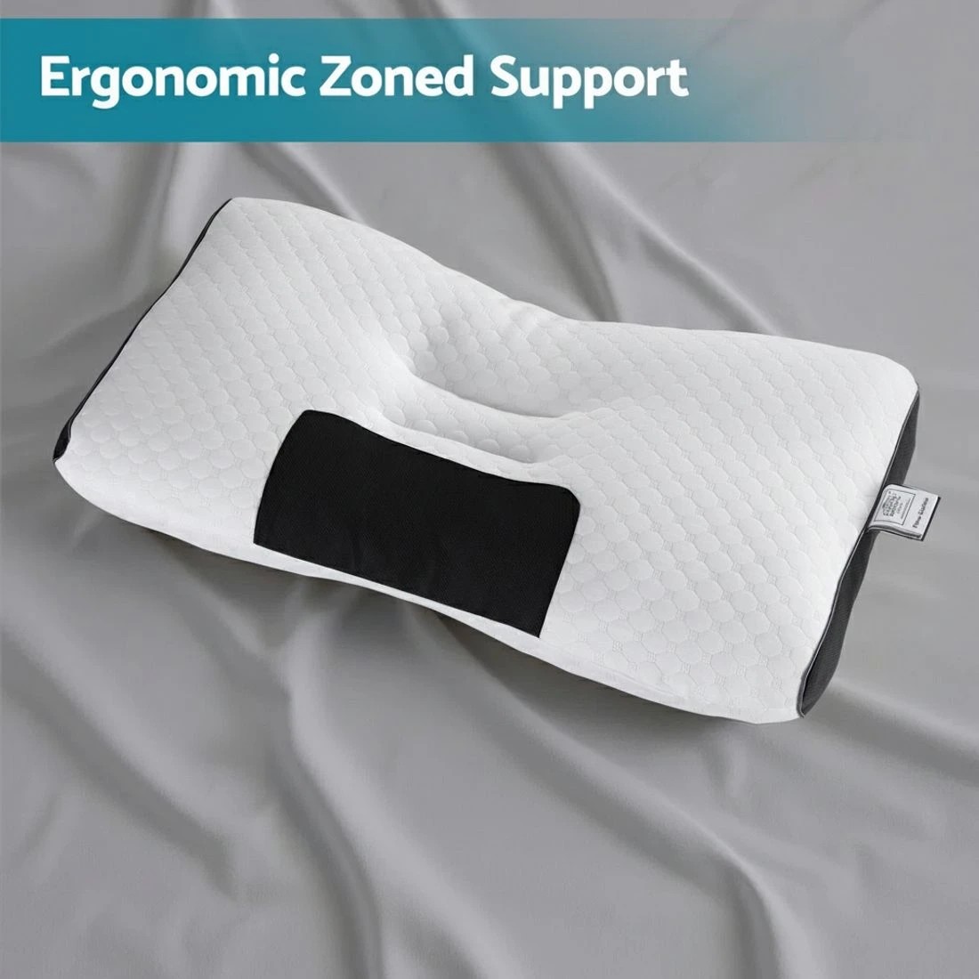 5 Giselle Bedding Contour Pillow Ergonomic Neck Pillow 48X73CM - White, 5 of 8