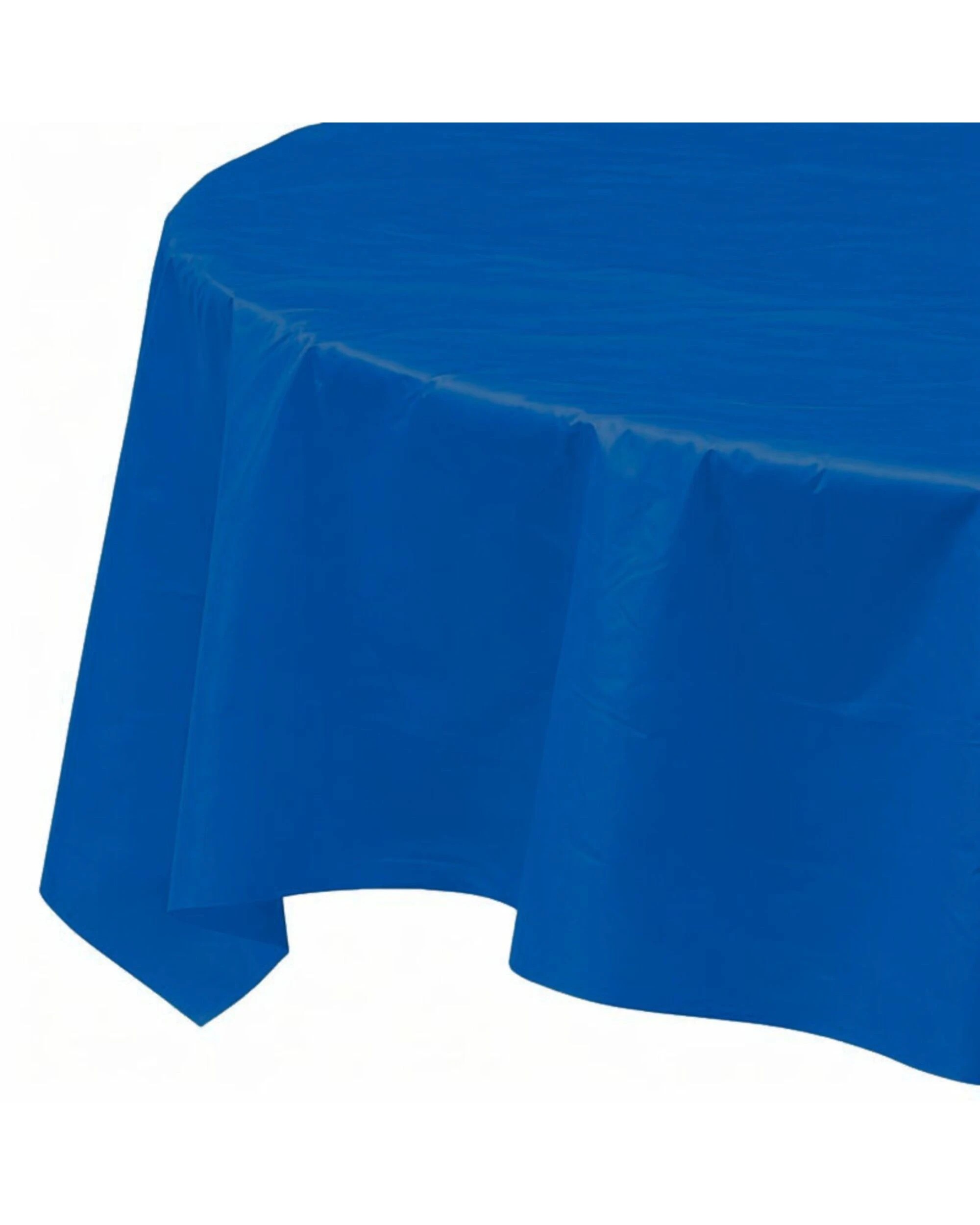 1 Unique Royal Blue Round Plastic Tablecloth - Royal Blue, 1 of 3