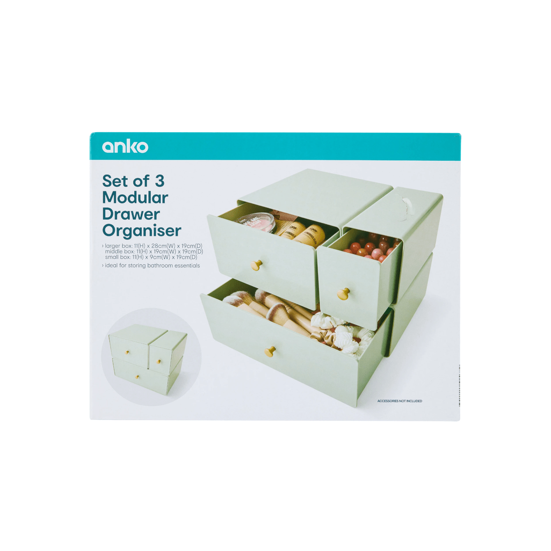 10 Set of 3 Modular Drawer Organiser, 10 of 10