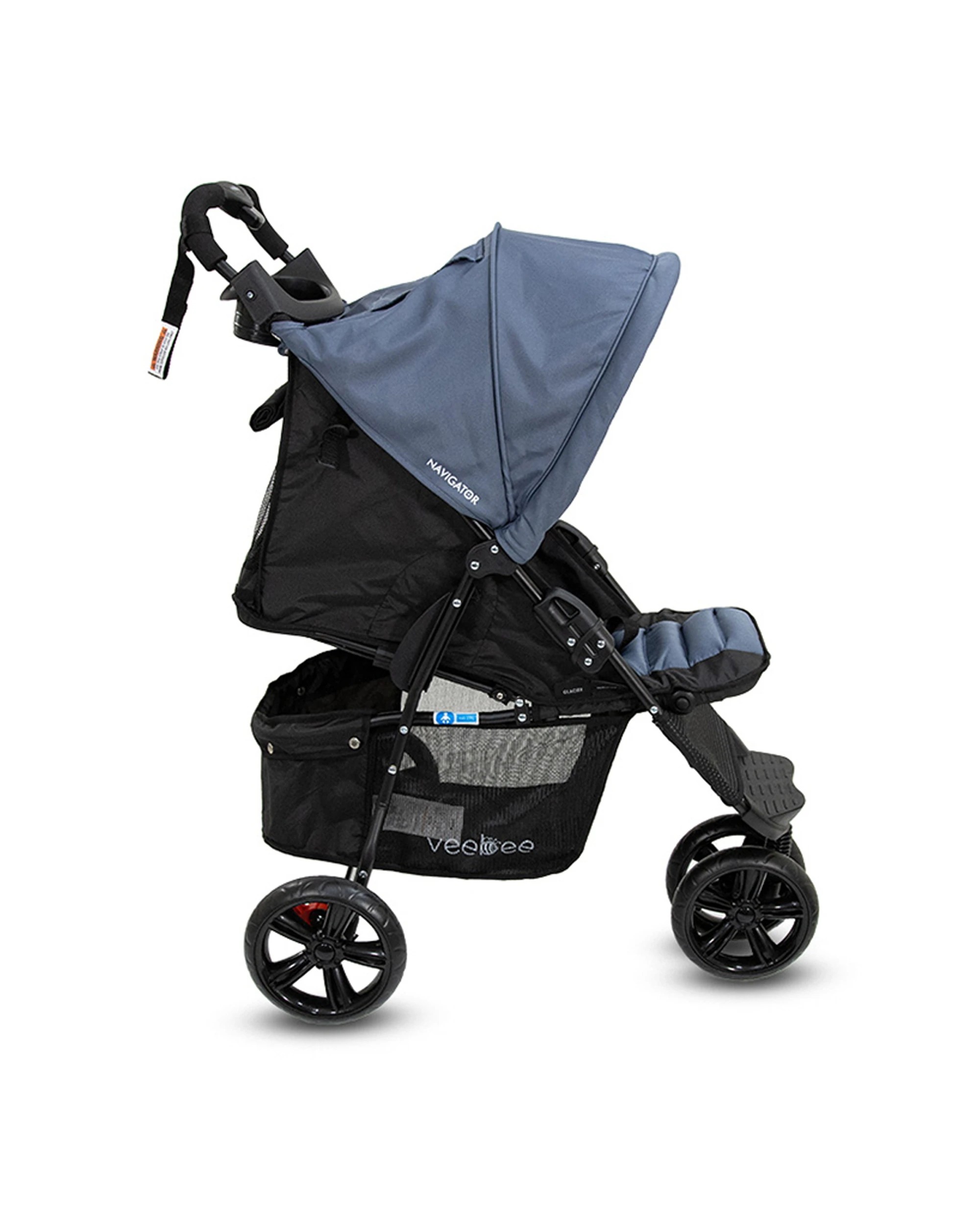 8 Vee Bee Navigator Stroller 100cm Folding Baby Pram Infant Toddler Glacier
 - Blue, 8 of 9